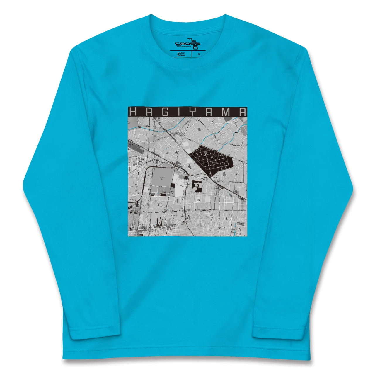 【萩山(東京都)】地図柄ロングスリーブTシャツ