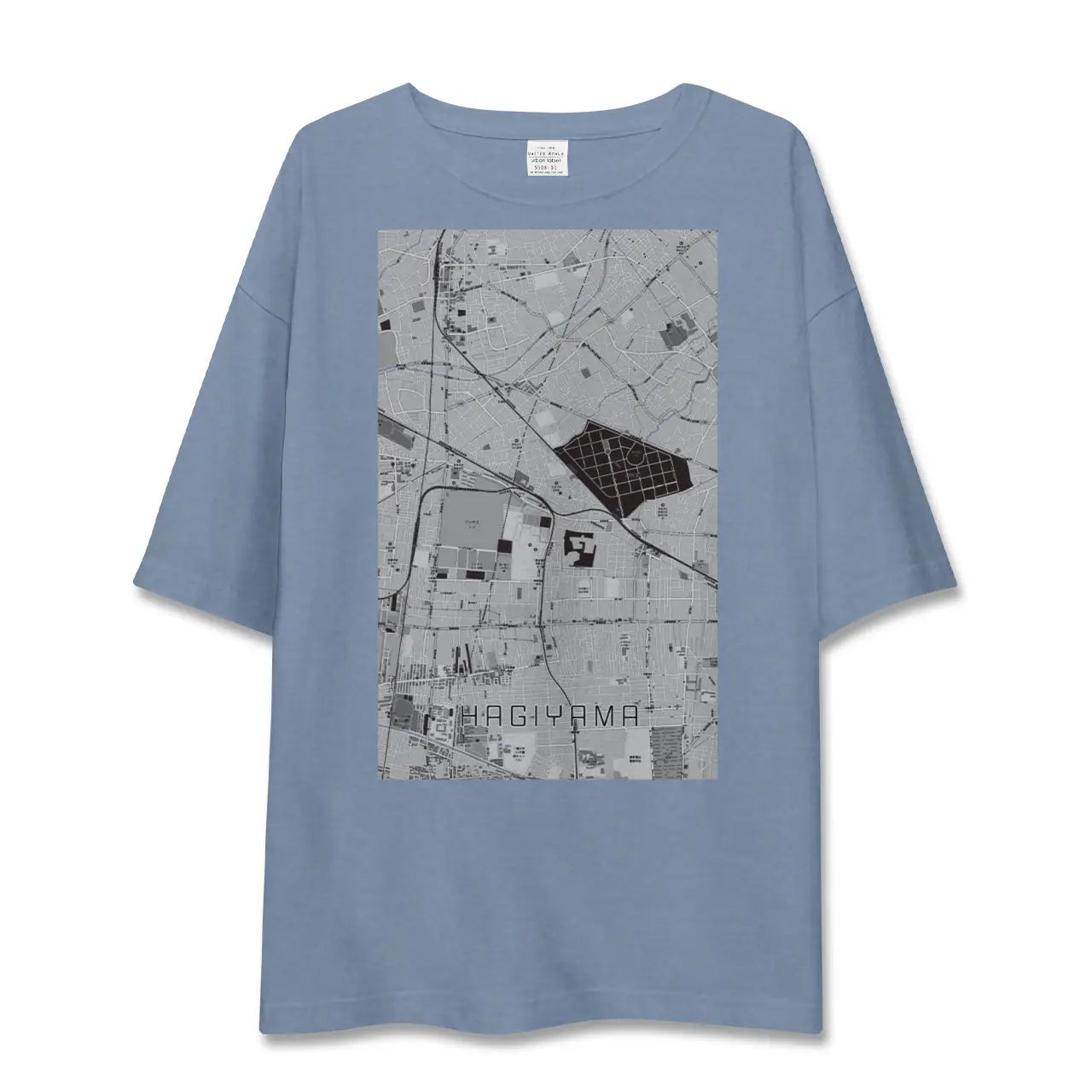 【萩山(東京都)】地図柄ビッグシルエットTシャツ