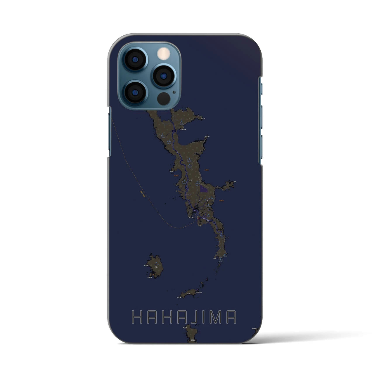 【母島(東京都)】地図柄iPhoneケース(バックカバータイプ)