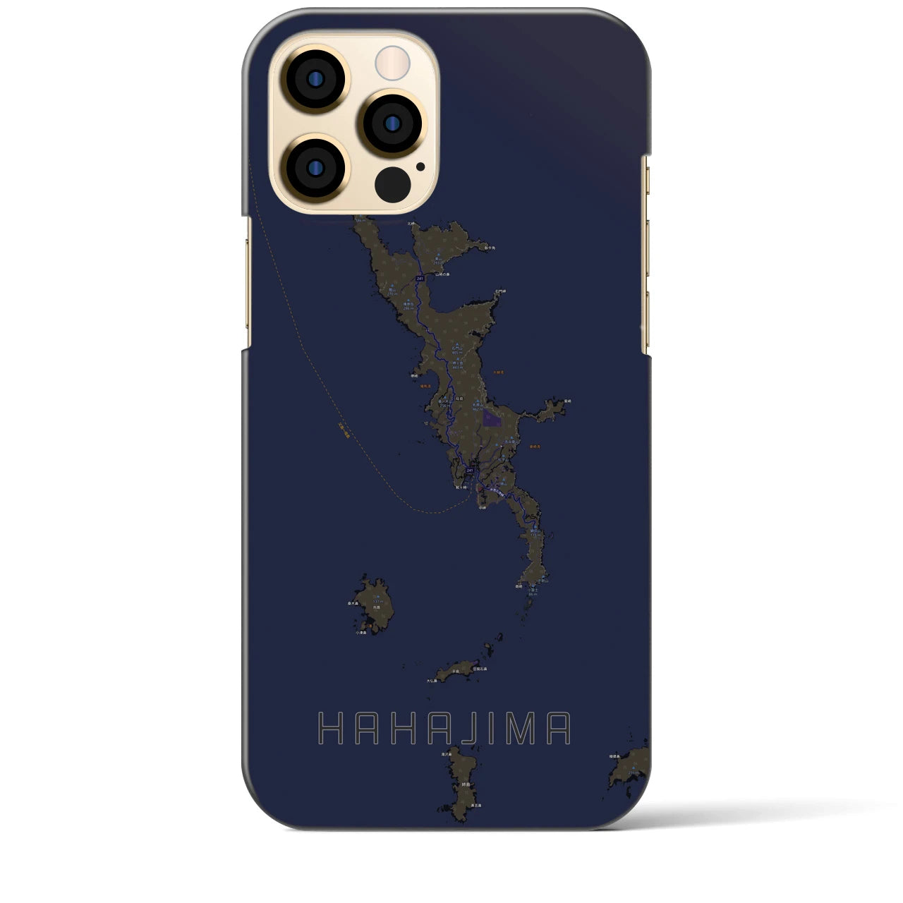【母島(東京都)】地図柄iPhoneケース(バックカバータイプ)