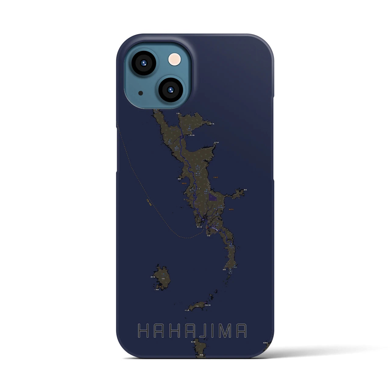 【母島(東京都)】地図柄iPhoneケース(バックカバータイプ)