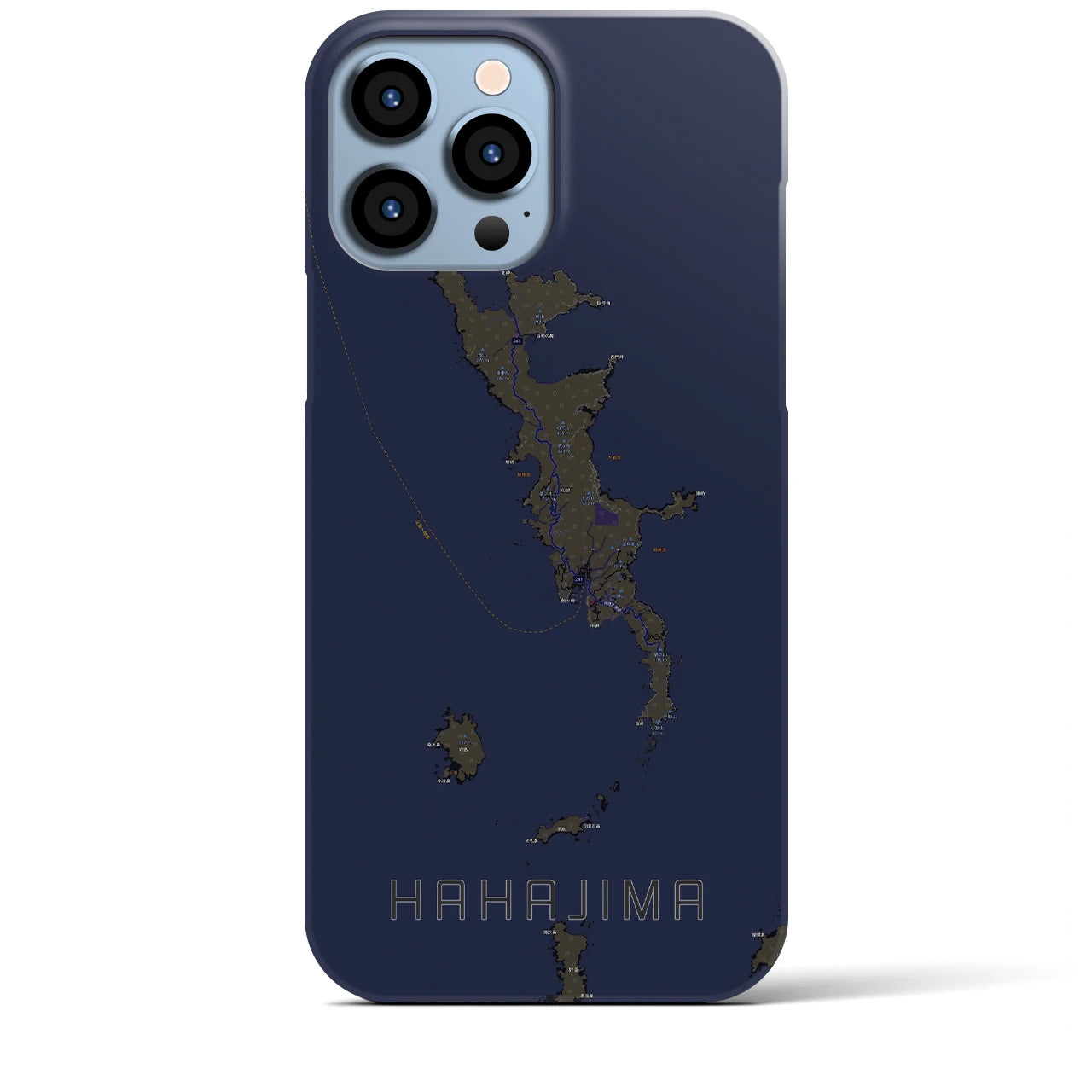 【母島(東京都)】地図柄iPhoneケース(バックカバータイプ)