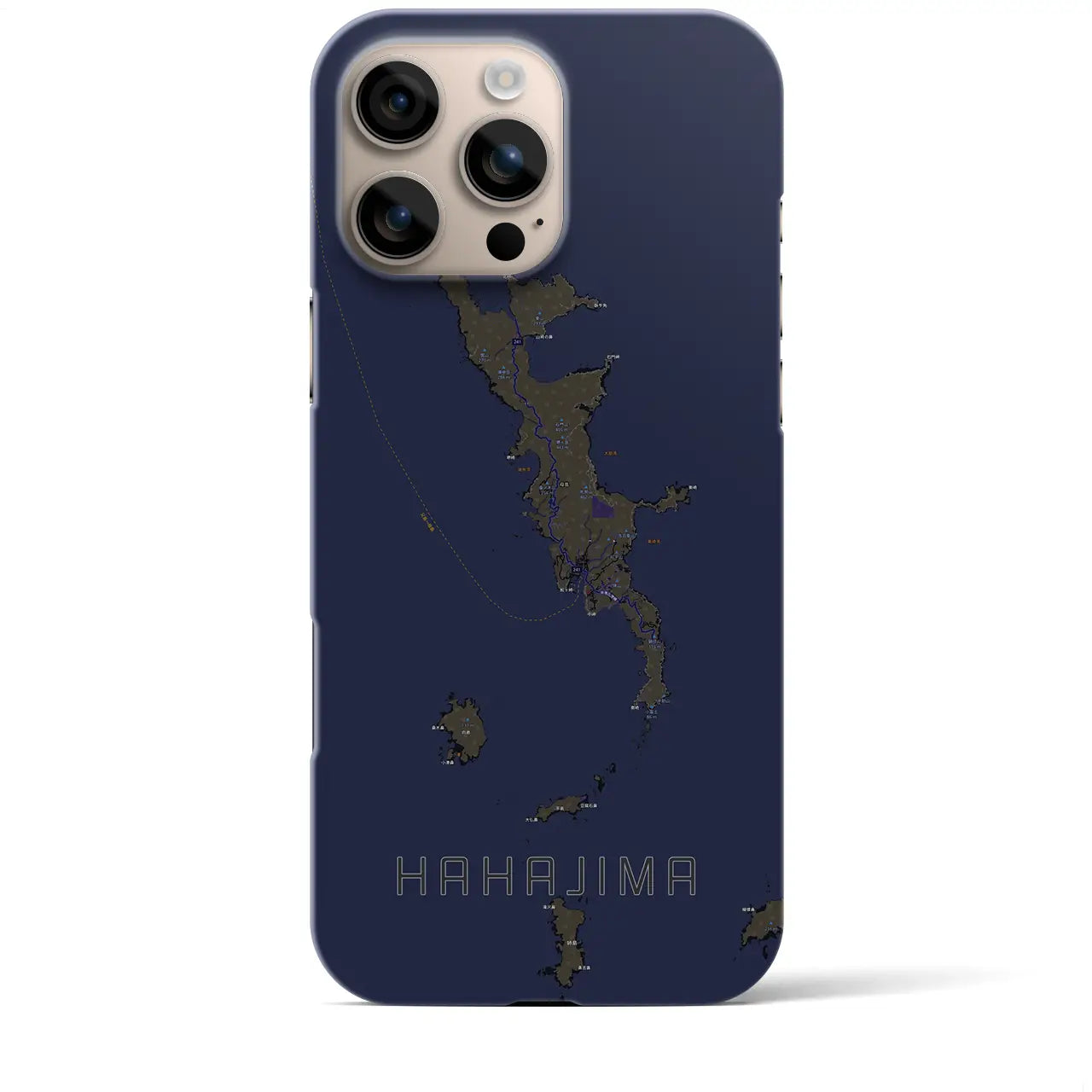 【母島(東京都)】地図柄iPhoneケース(バックカバータイプ)