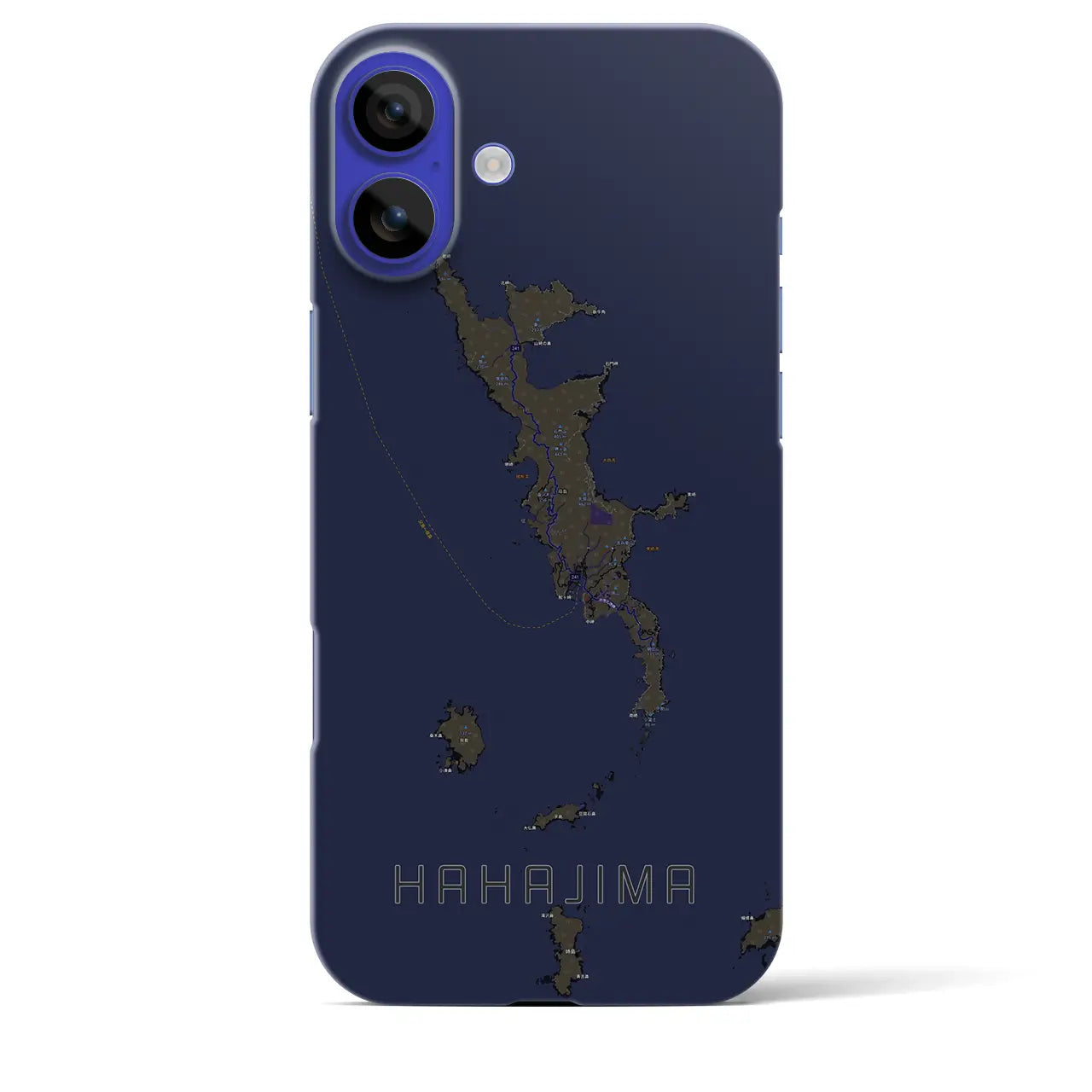 【母島(東京都)】地図柄iPhoneケース(バックカバータイプ)