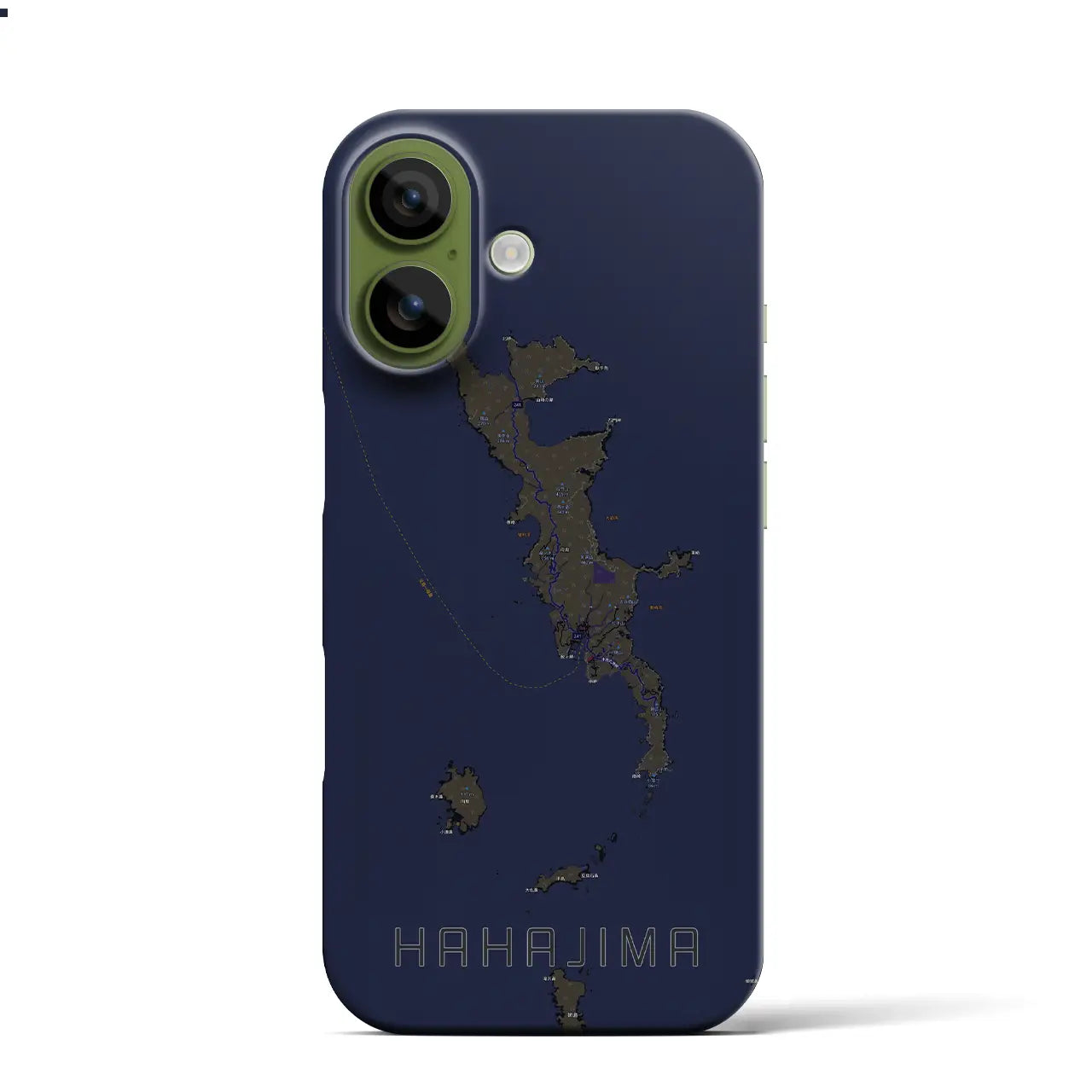 【母島(東京都)】地図柄iPhoneケース(バックカバータイプ)