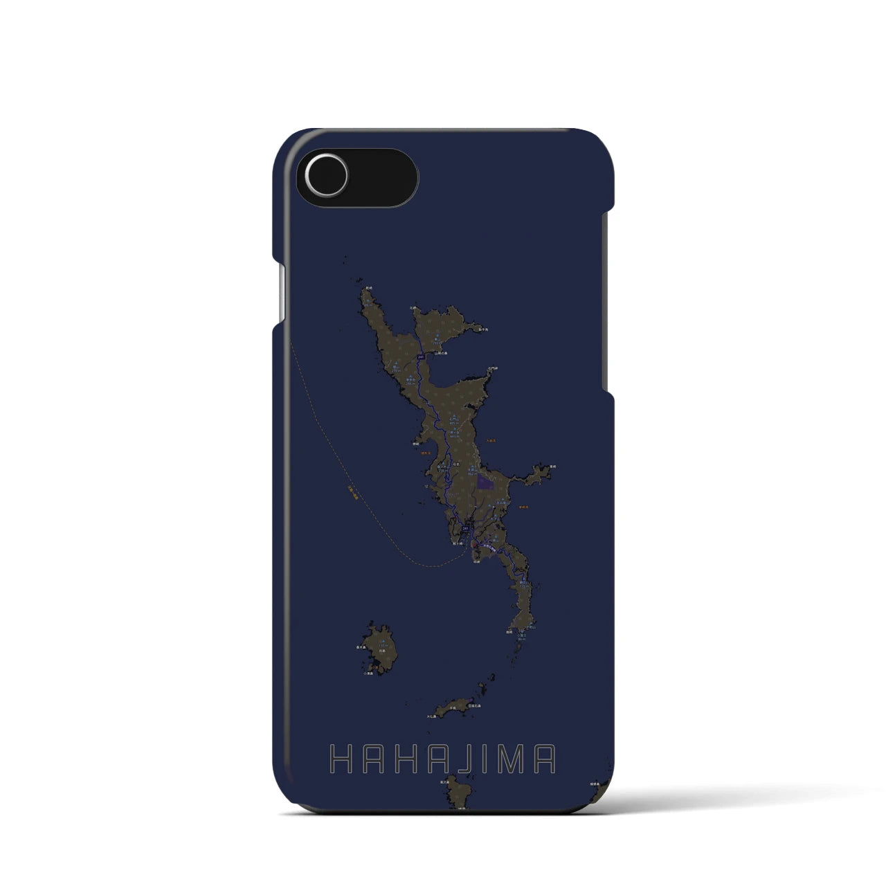 【母島(東京都)】地図柄iPhoneケース(バックカバータイプ)