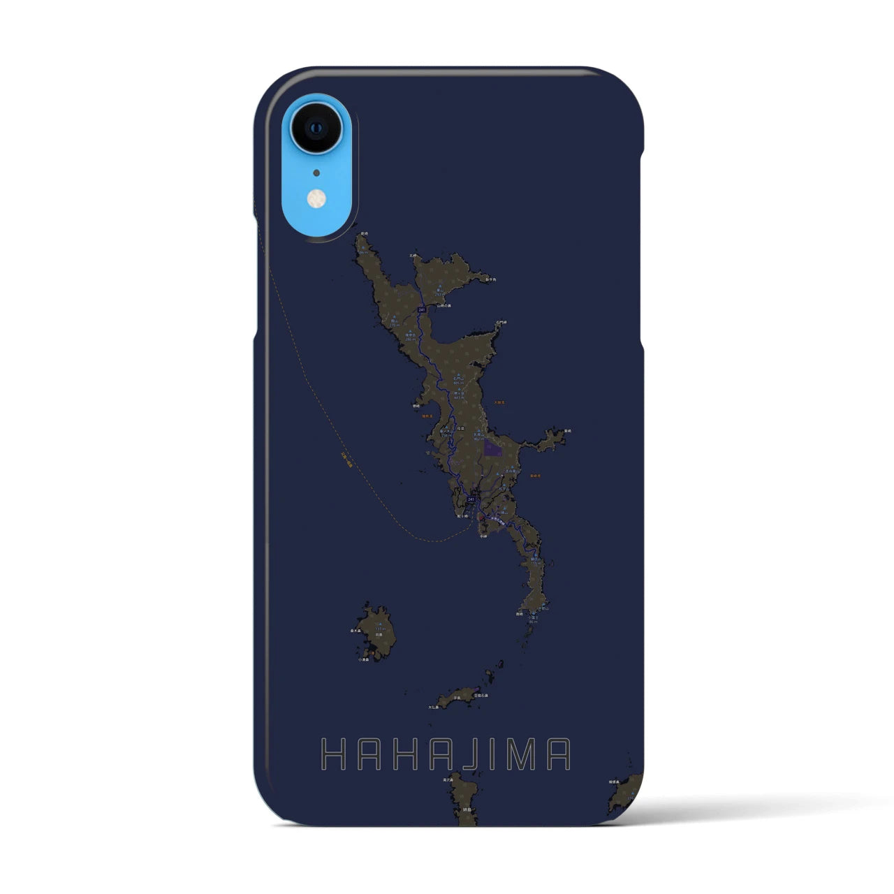 【母島(東京都)】地図柄iPhoneケース(バックカバータイプ)