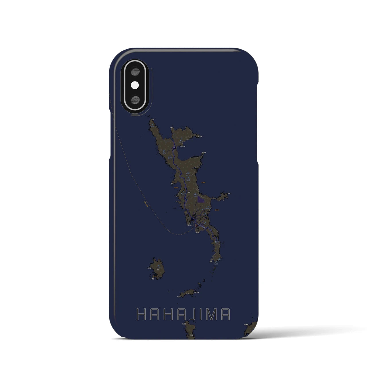 【母島(東京都)】地図柄iPhoneケース(バックカバータイプ)