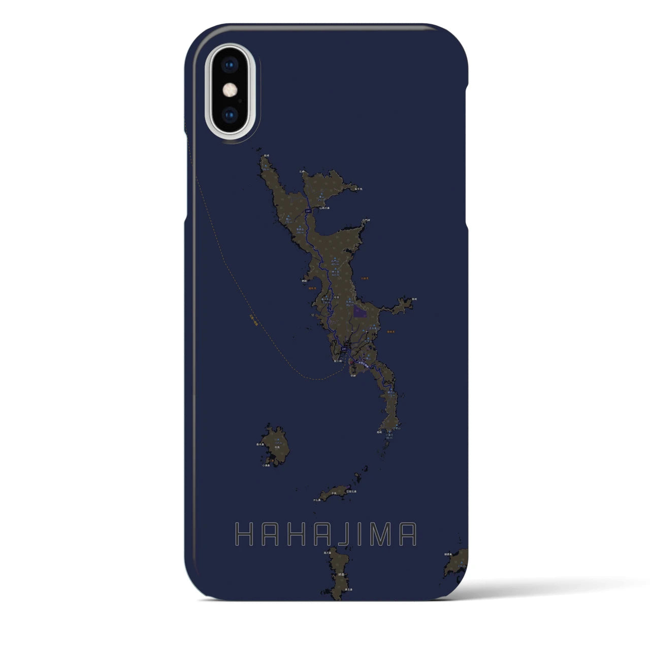 【母島(東京都)】地図柄iPhoneケース(バックカバータイプ)