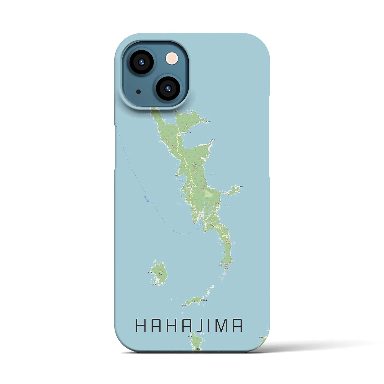 【母島(東京都)】地図柄iPhoneケース(バックカバータイプ)