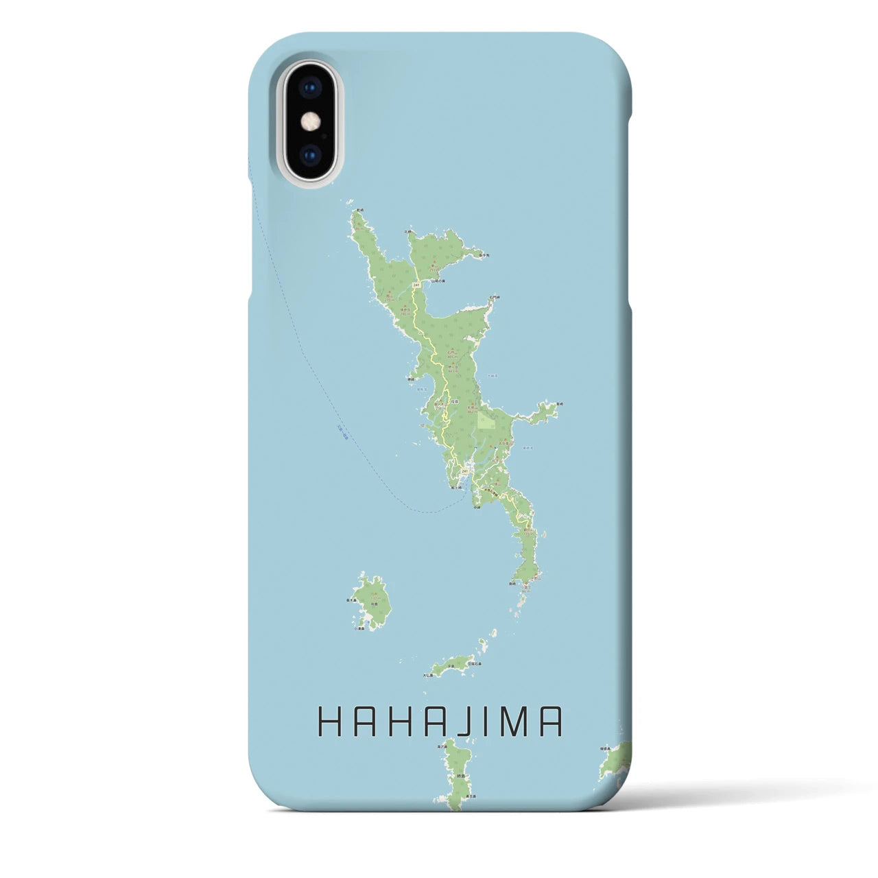 【母島(東京都)】地図柄iPhoneケース(バックカバータイプ)