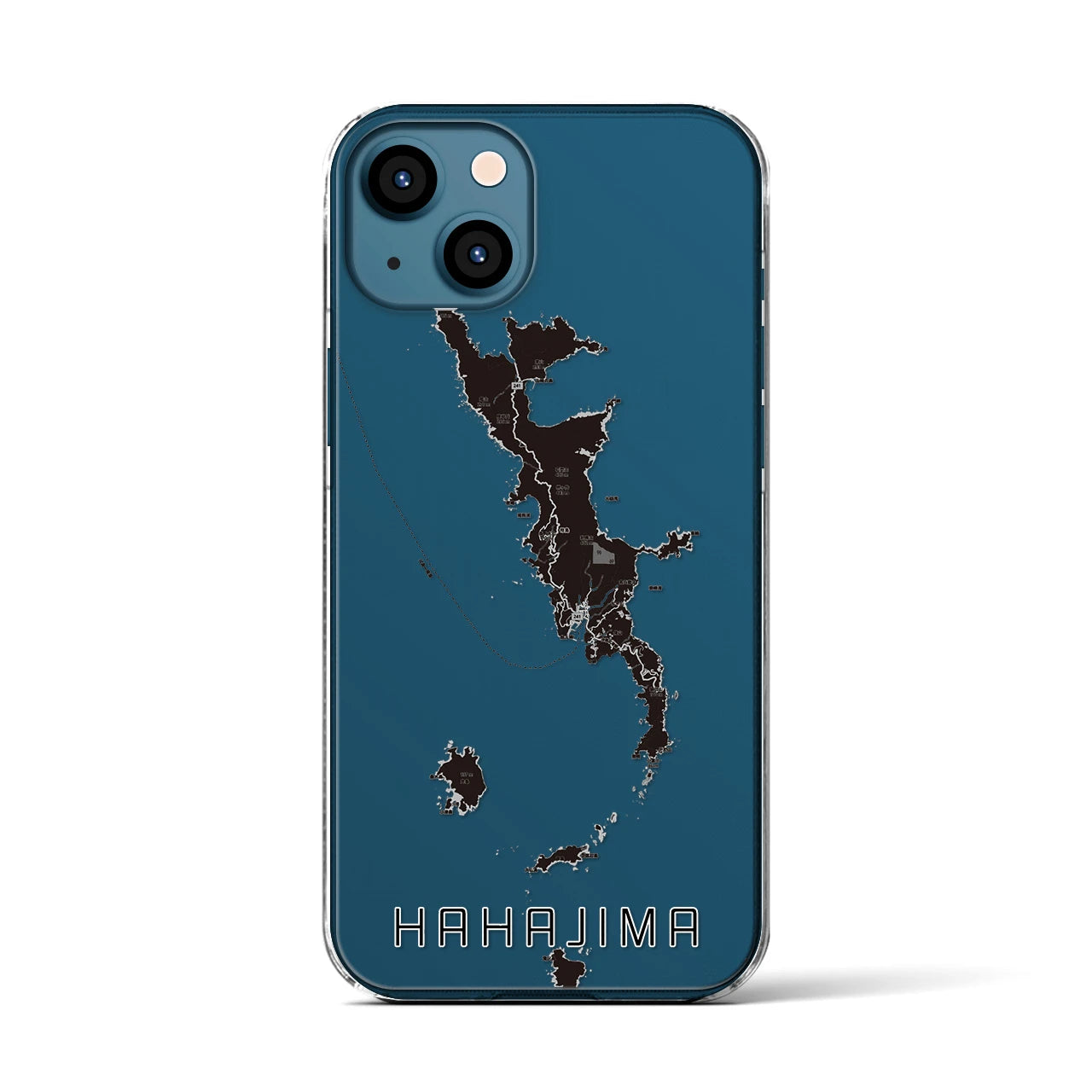 【母島(東京都)】地図柄iPhoneケース(クリアタイプ)