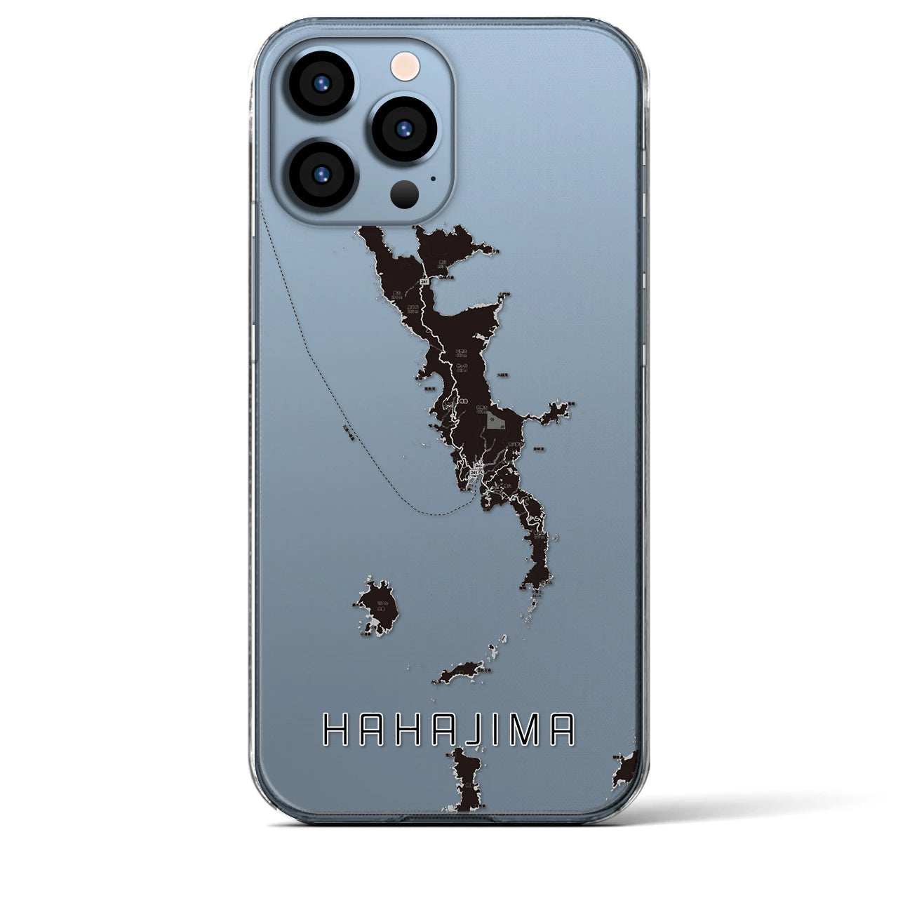 【母島(東京都)】地図柄iPhoneケース(クリアタイプ)