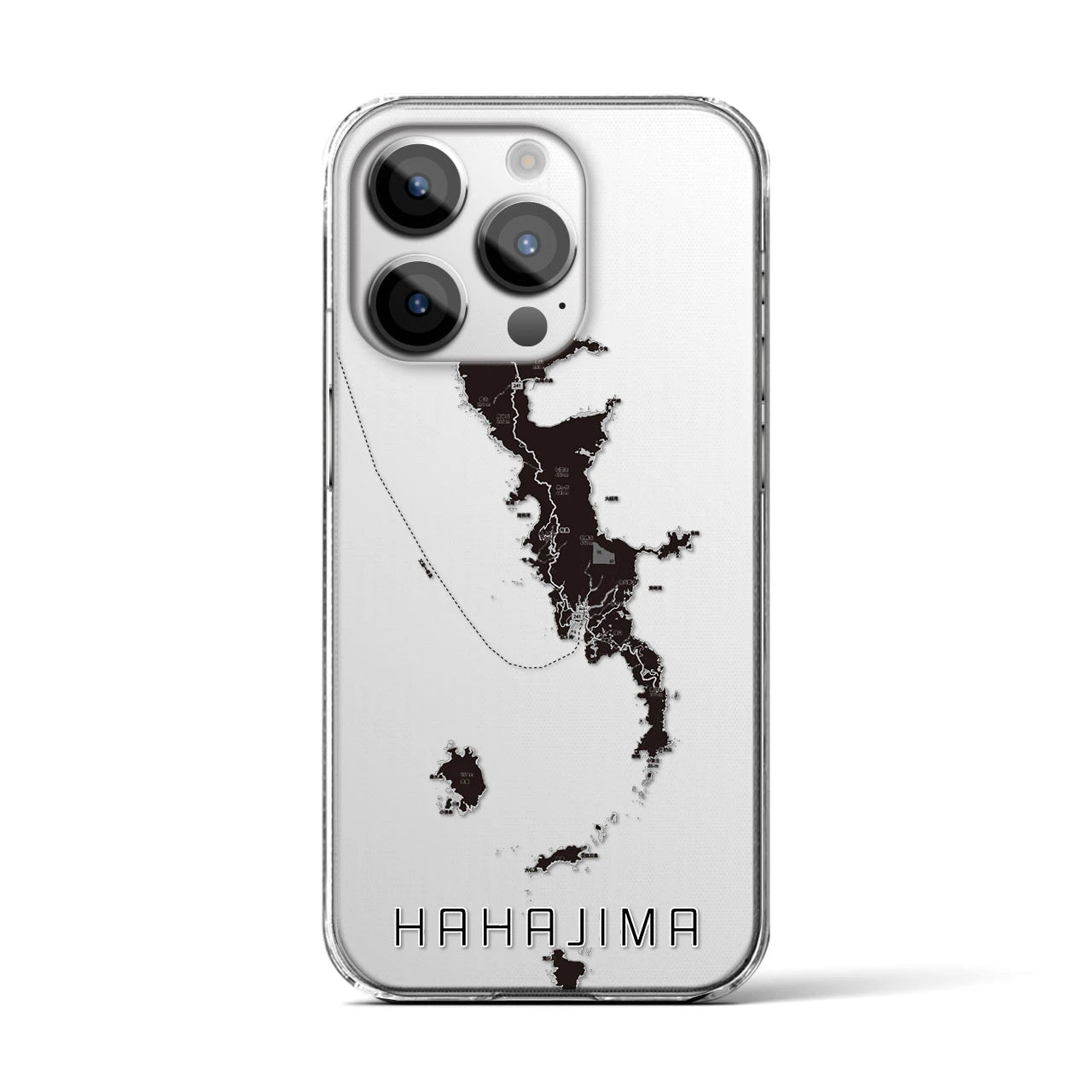 【母島(東京都)】地図柄iPhoneケース(クリアタイプ)