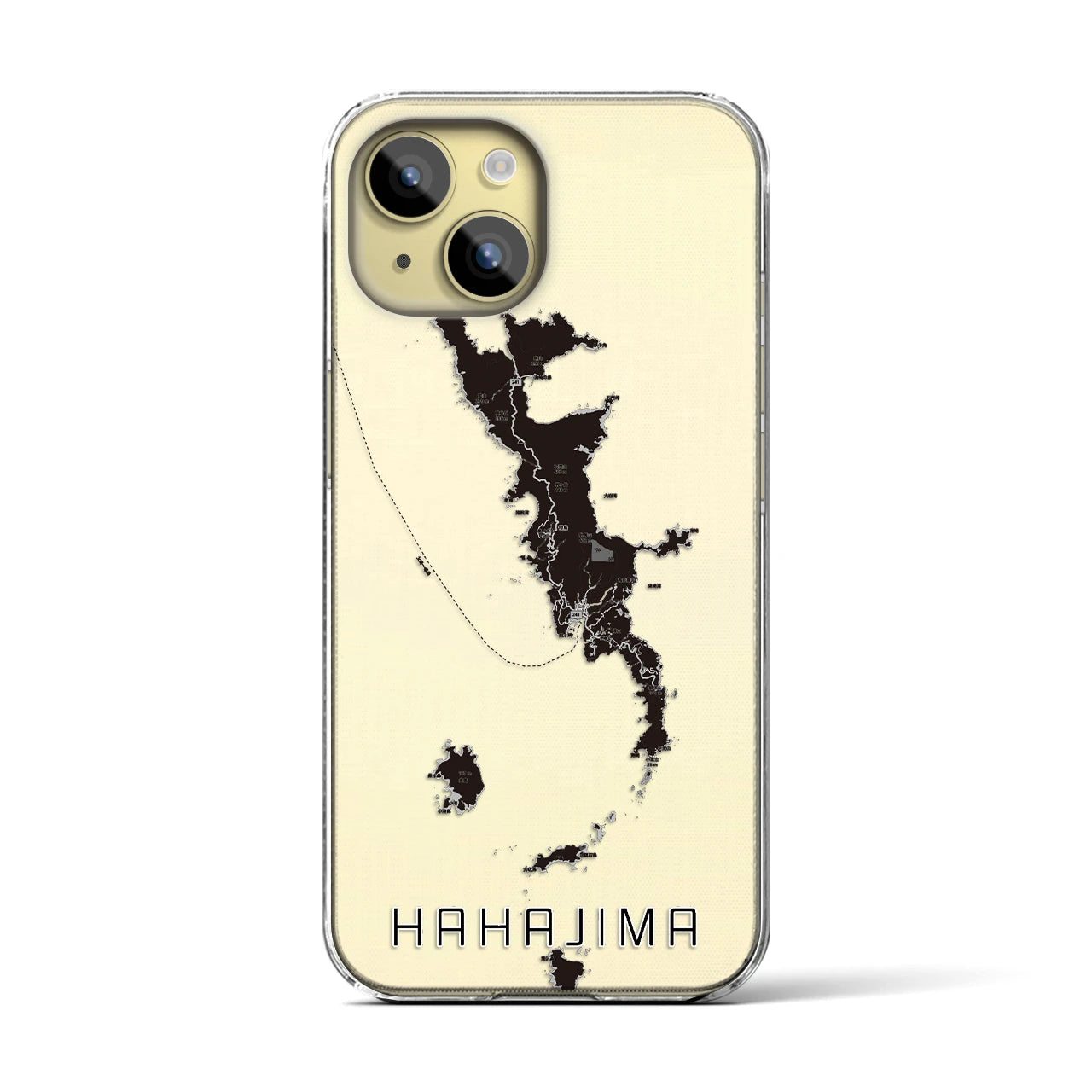 【母島(東京都)】地図柄iPhoneケース(クリアタイプ)