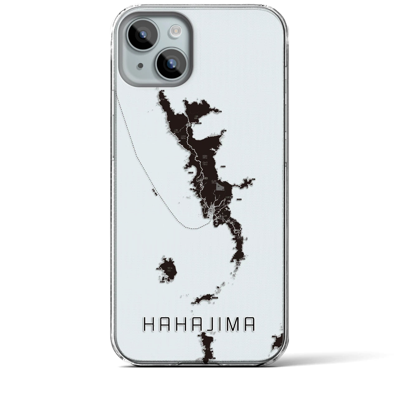 【母島(東京都)】地図柄iPhoneケース(クリアタイプ)