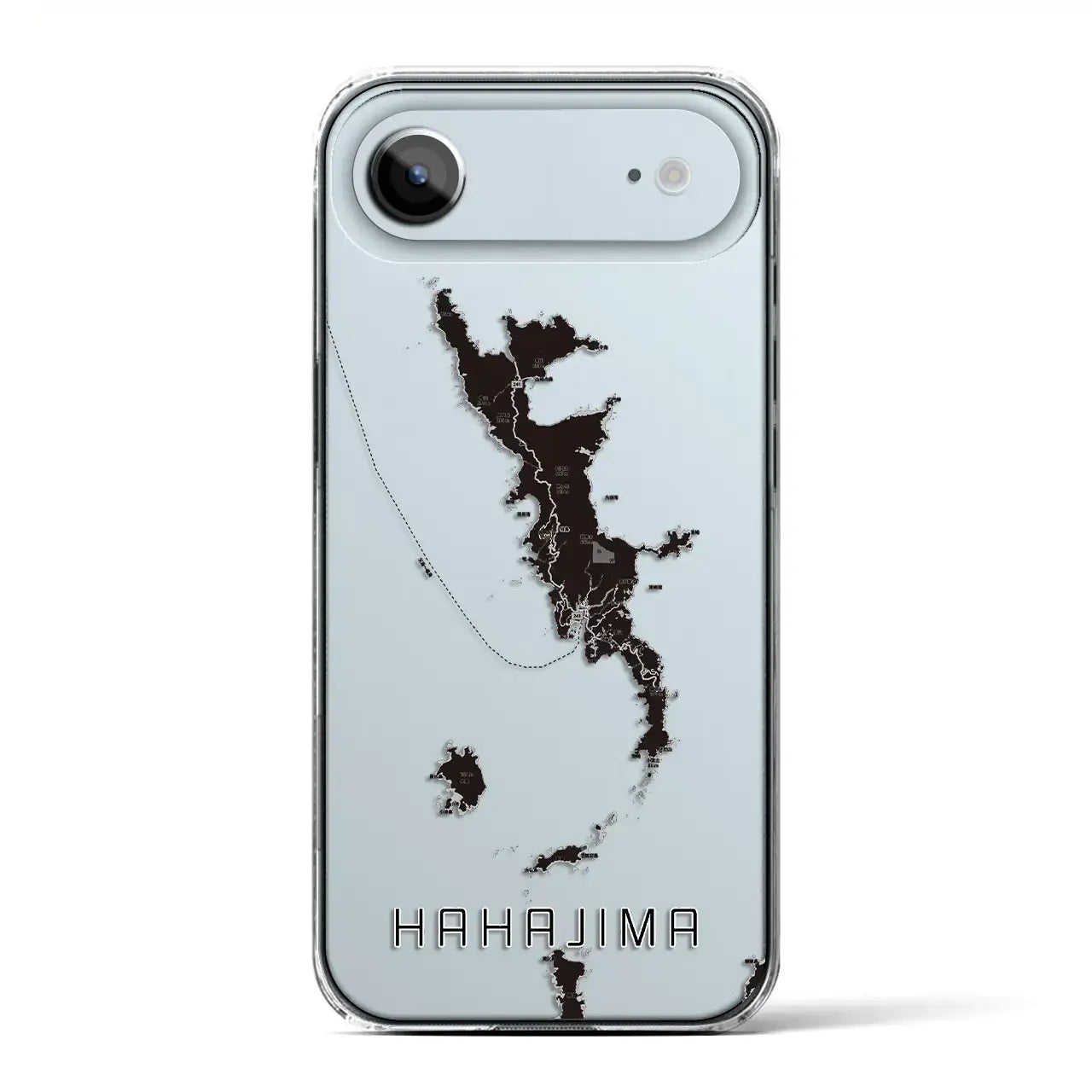 【母島(東京都)】地図柄iPhoneケース(クリアタイプ)モノトーン・iPhone 17 Pro Max 用