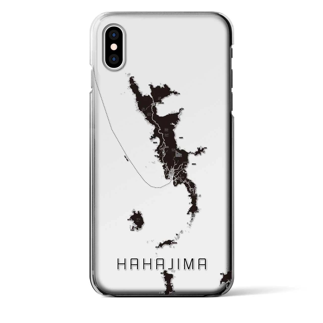 【母島(東京都)】地図柄iPhoneケース(クリアタイプ)
