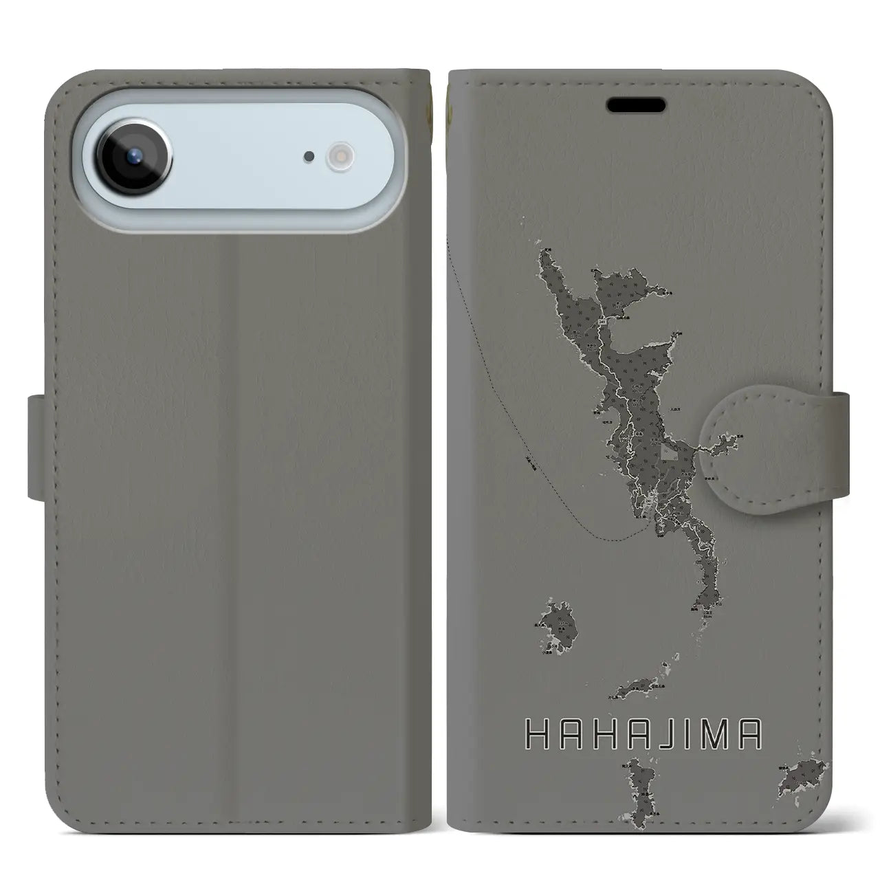 【母島(東京都)】地図柄iPhoneケース(手帳タイプ)