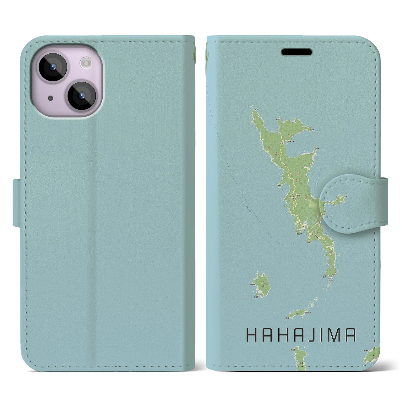 【母島(東京都)】地図柄iPhoneケース(手帳タイプ)