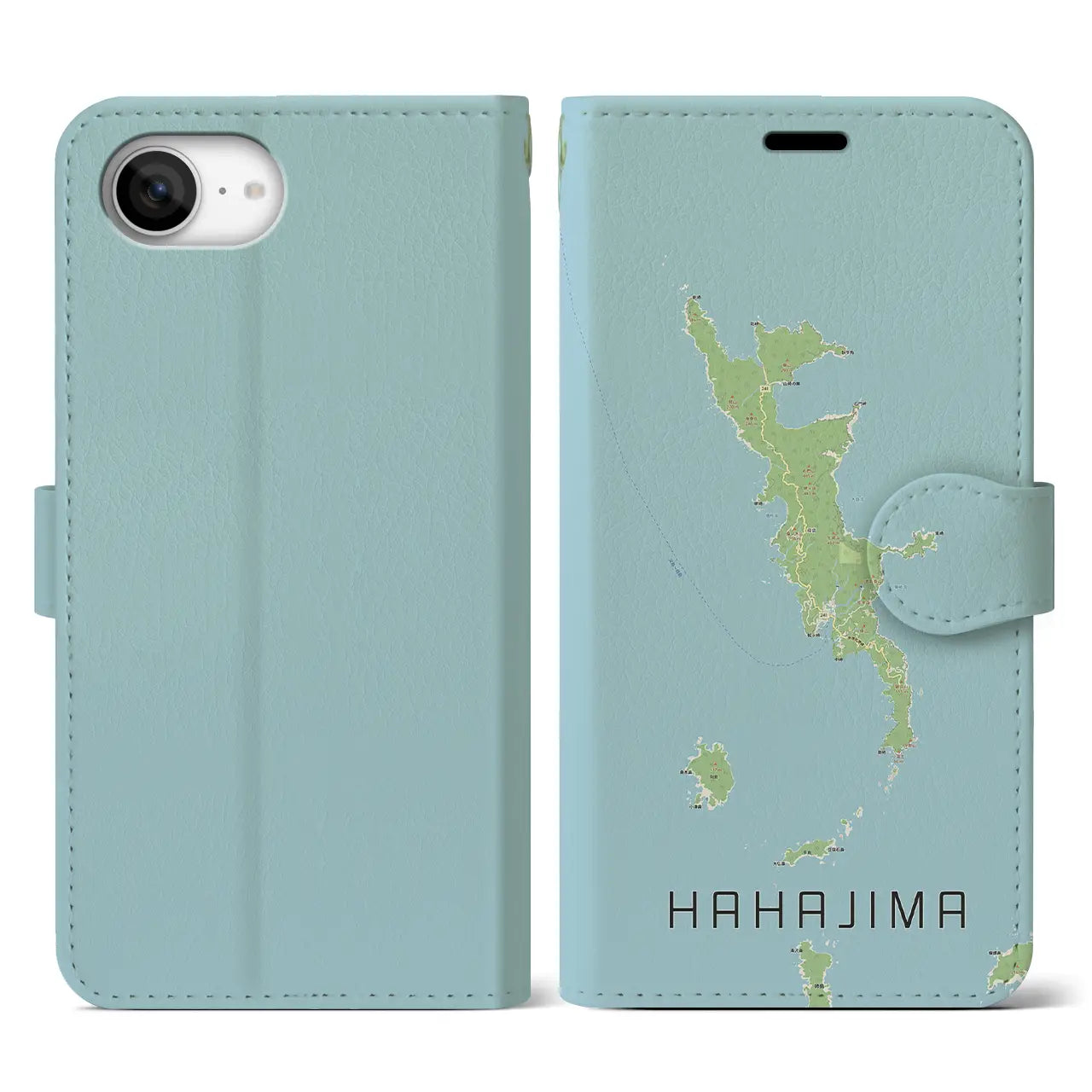 【母島(東京都)】地図柄iPhoneケース(手帳タイプ)