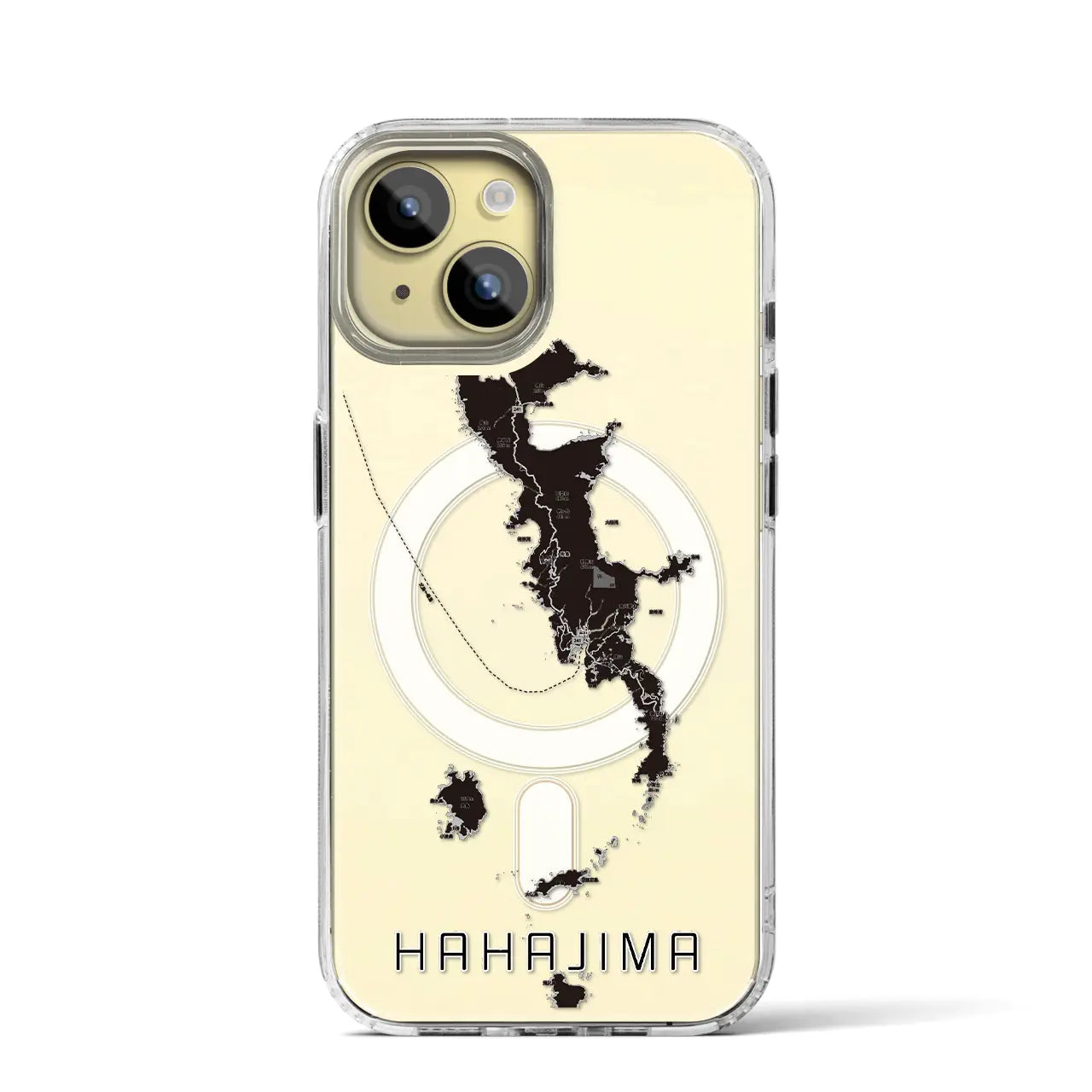 【母島(東京都)】地図柄iPhoneケース(MagSafeタイプ)
