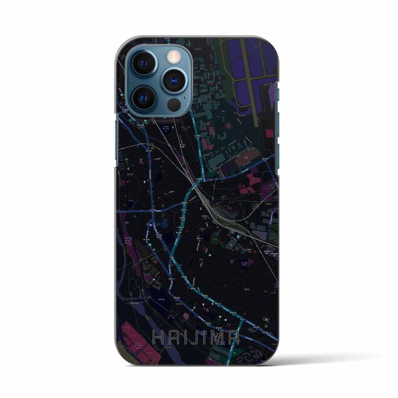 【拝島(東京都)】地図柄iPhoneケース(バックカバータイプ)