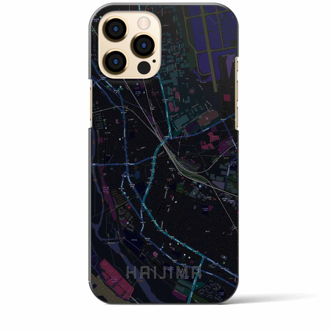 【拝島(東京都)】地図柄iPhoneケース(バックカバータイプ)