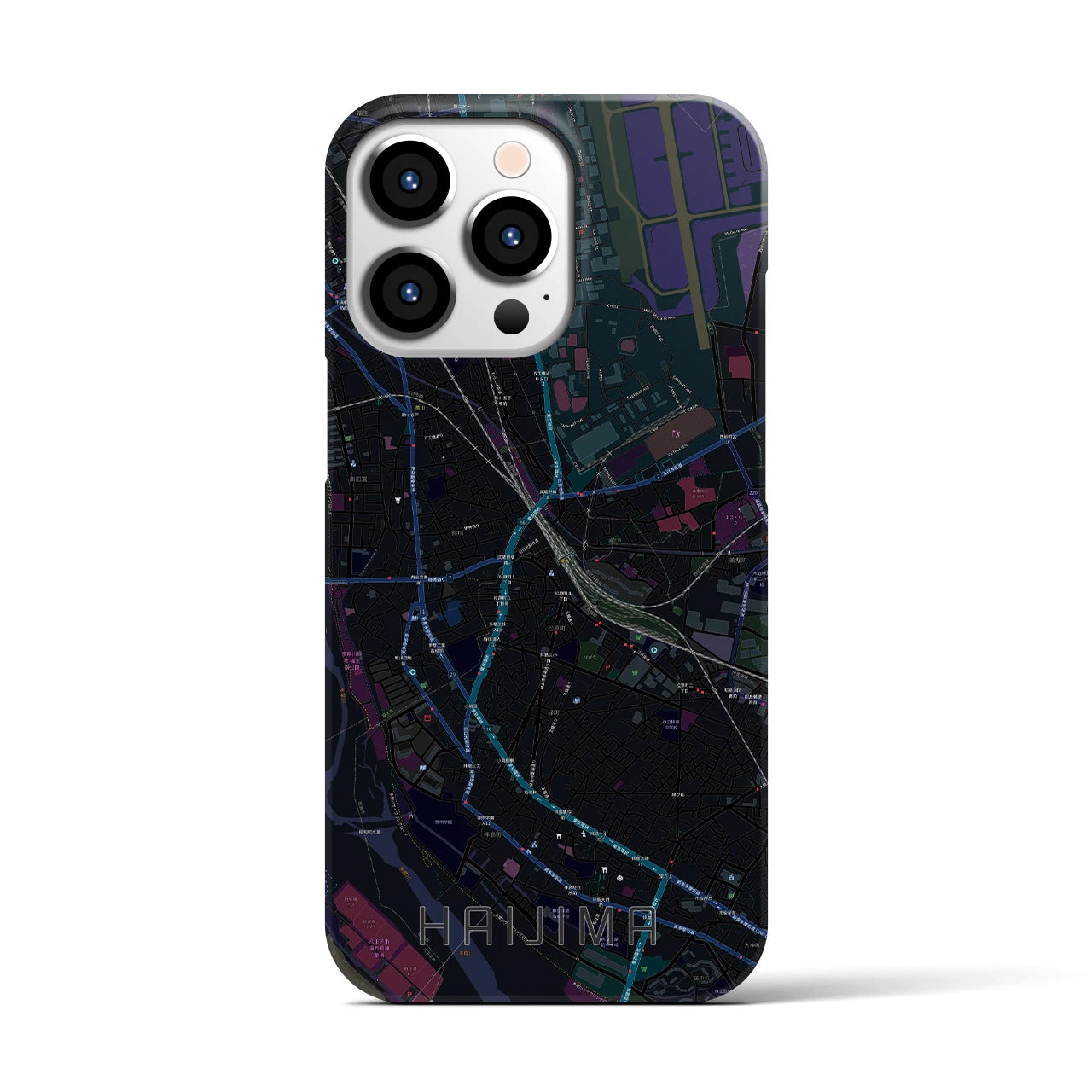 【拝島(東京都)】地図柄iPhoneケース(バックカバータイプ)