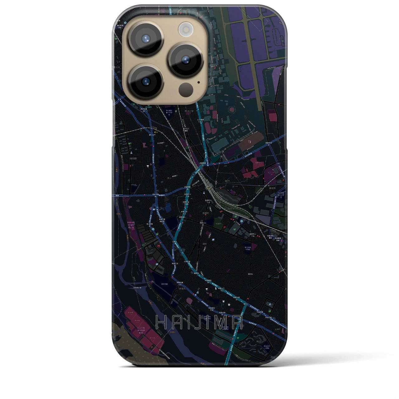 【拝島(東京都)】地図柄iPhoneケース(バックカバータイプ)