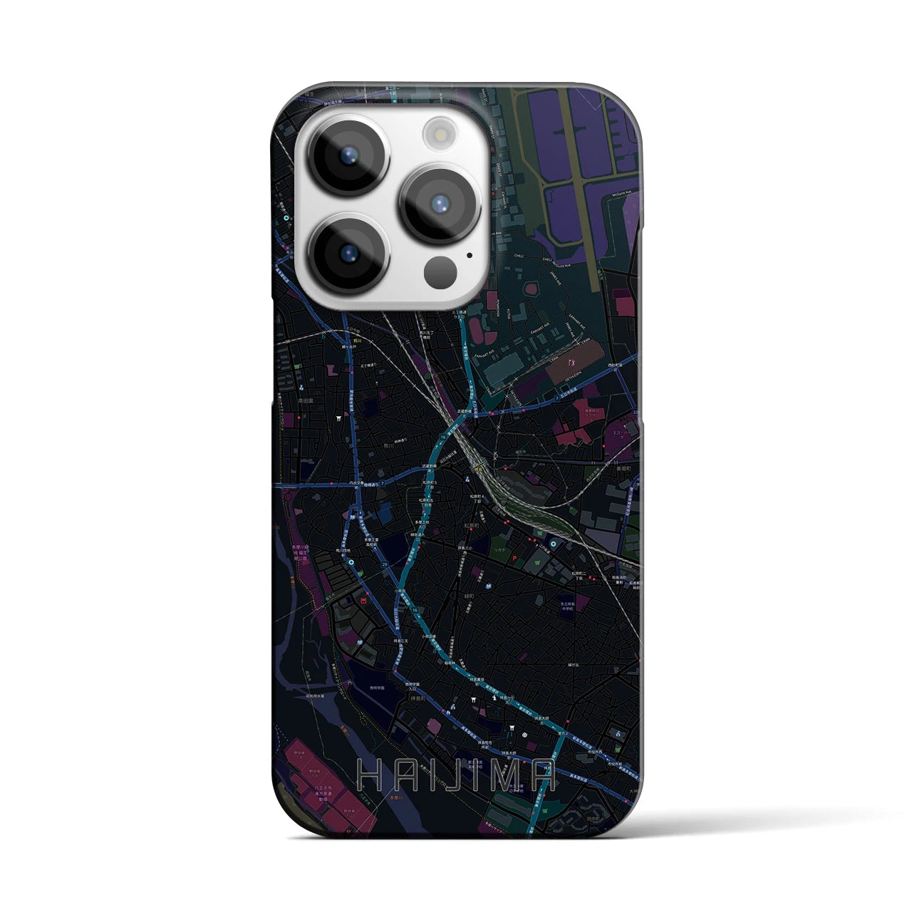 【拝島(東京都)】地図柄iPhoneケース(バックカバータイプ)