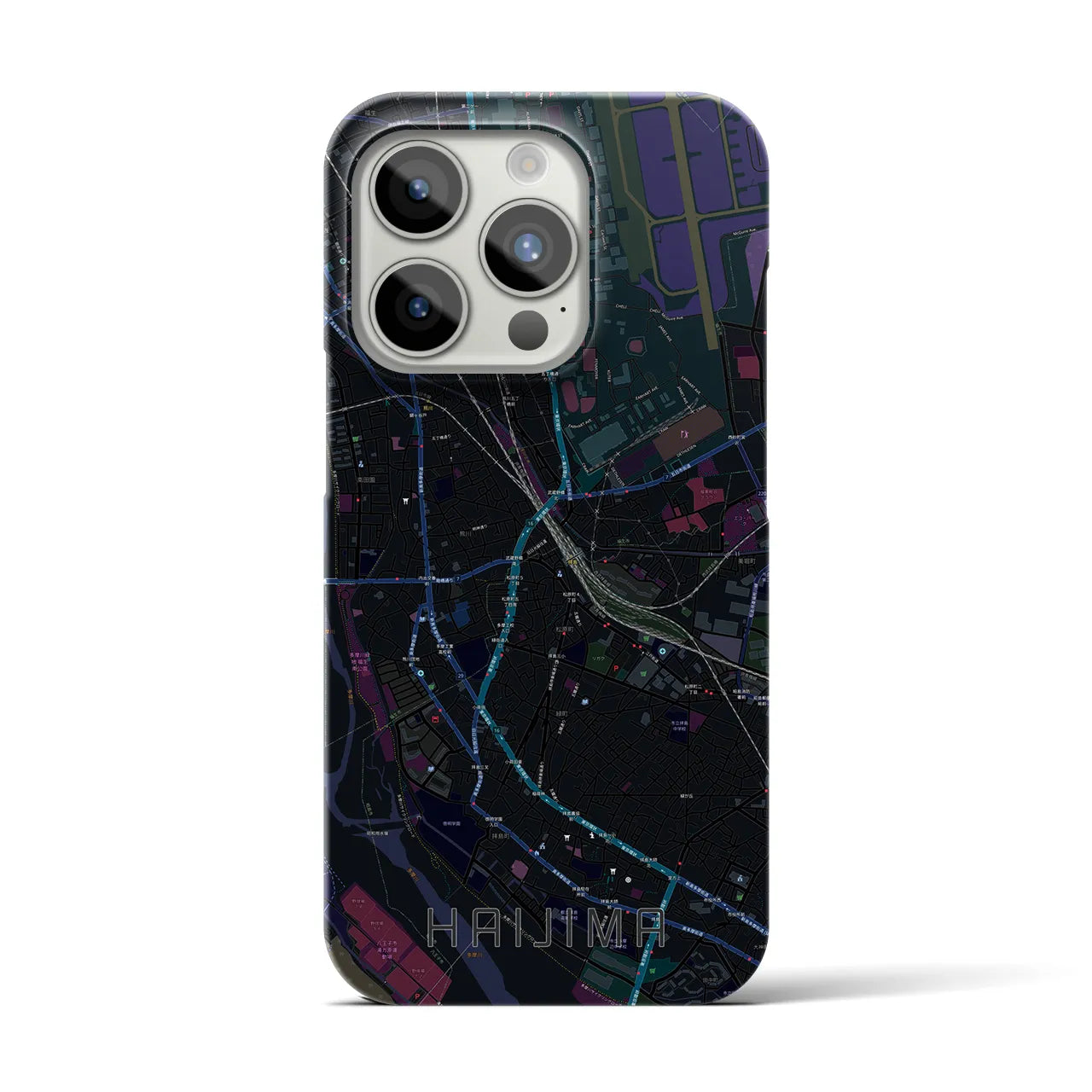 【拝島(東京都)】地図柄iPhoneケース(バックカバータイプ)