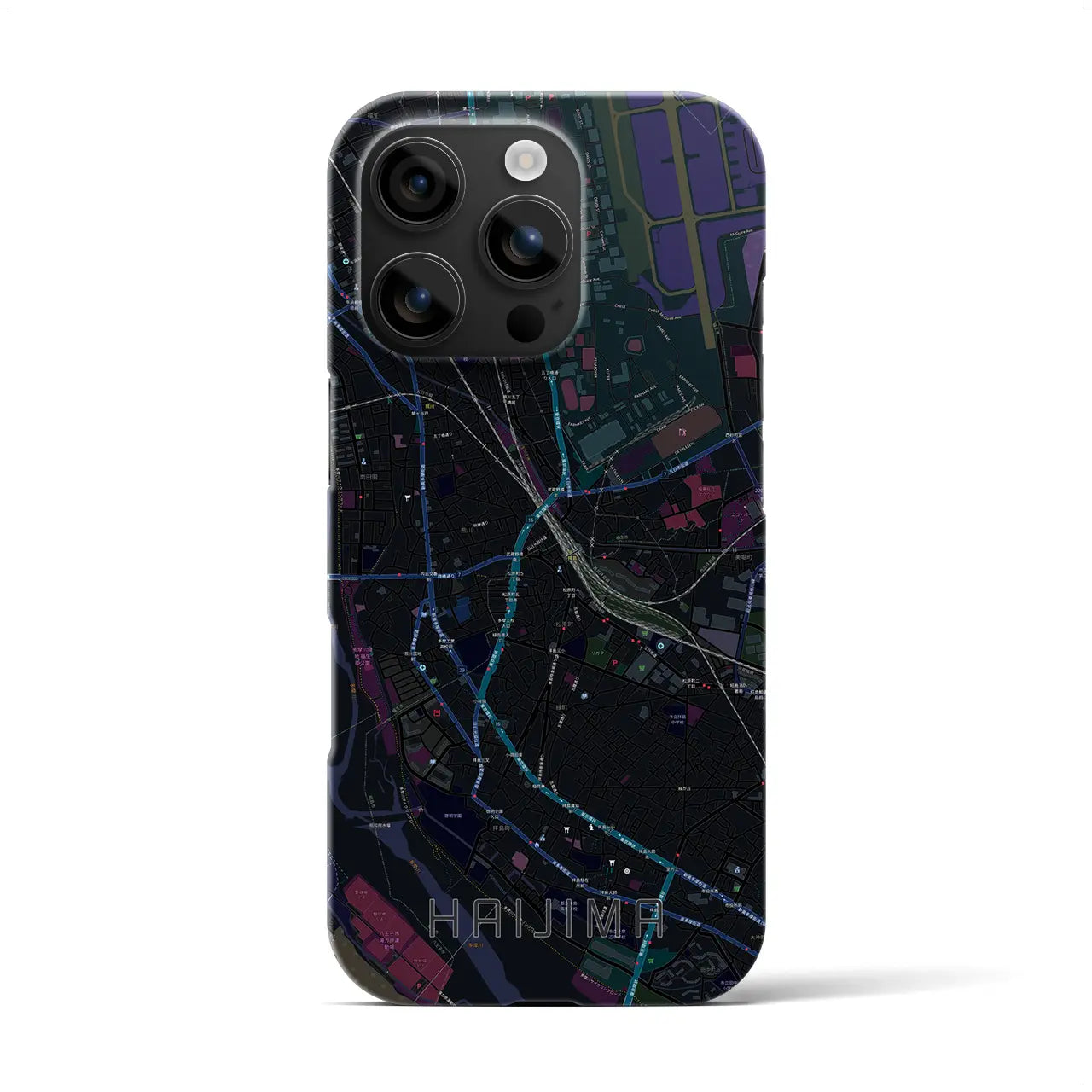 【拝島(東京都)】地図柄iPhoneケース(バックカバータイプ)