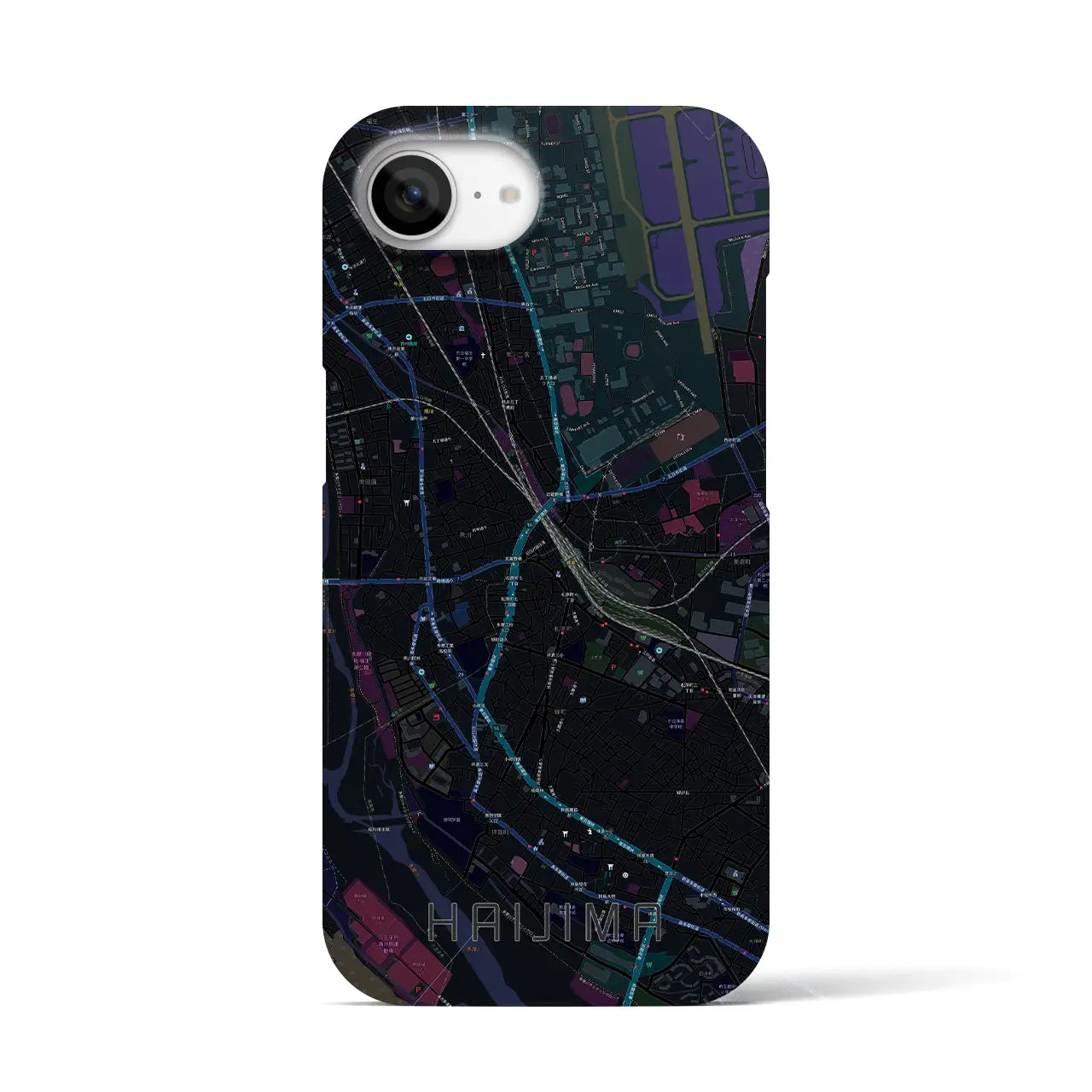 【拝島(東京都)】地図柄iPhoneケース(バックカバータイプ)