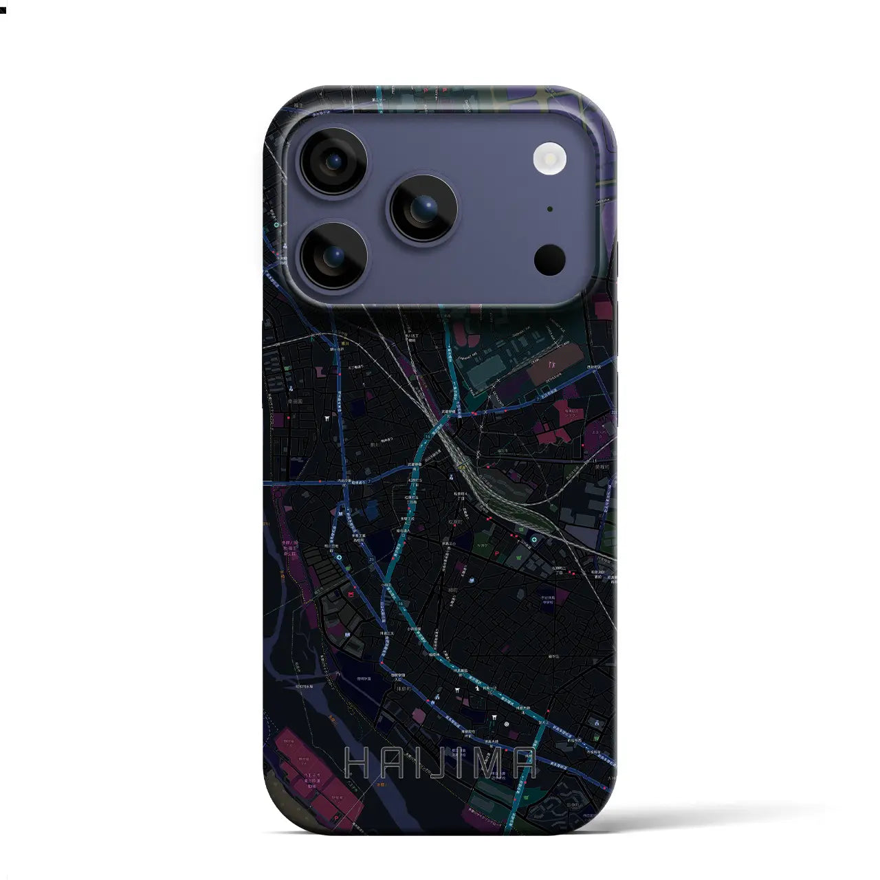 【拝島(東京都)】地図柄iPhoneケース(バックカバータイプ)