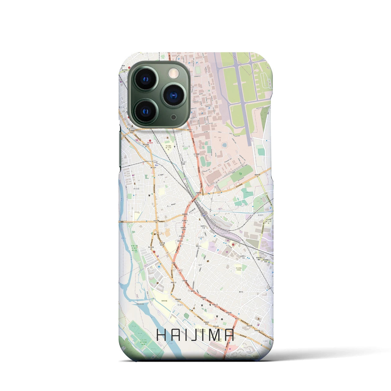 【拝島(東京都)】地図柄iPhoneケース(バックカバータイプ)