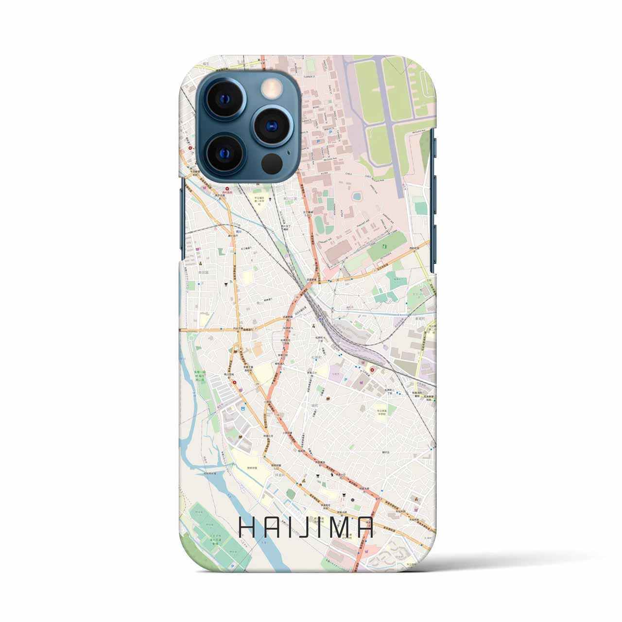 【拝島(東京都)】地図柄iPhoneケース(バックカバータイプ)