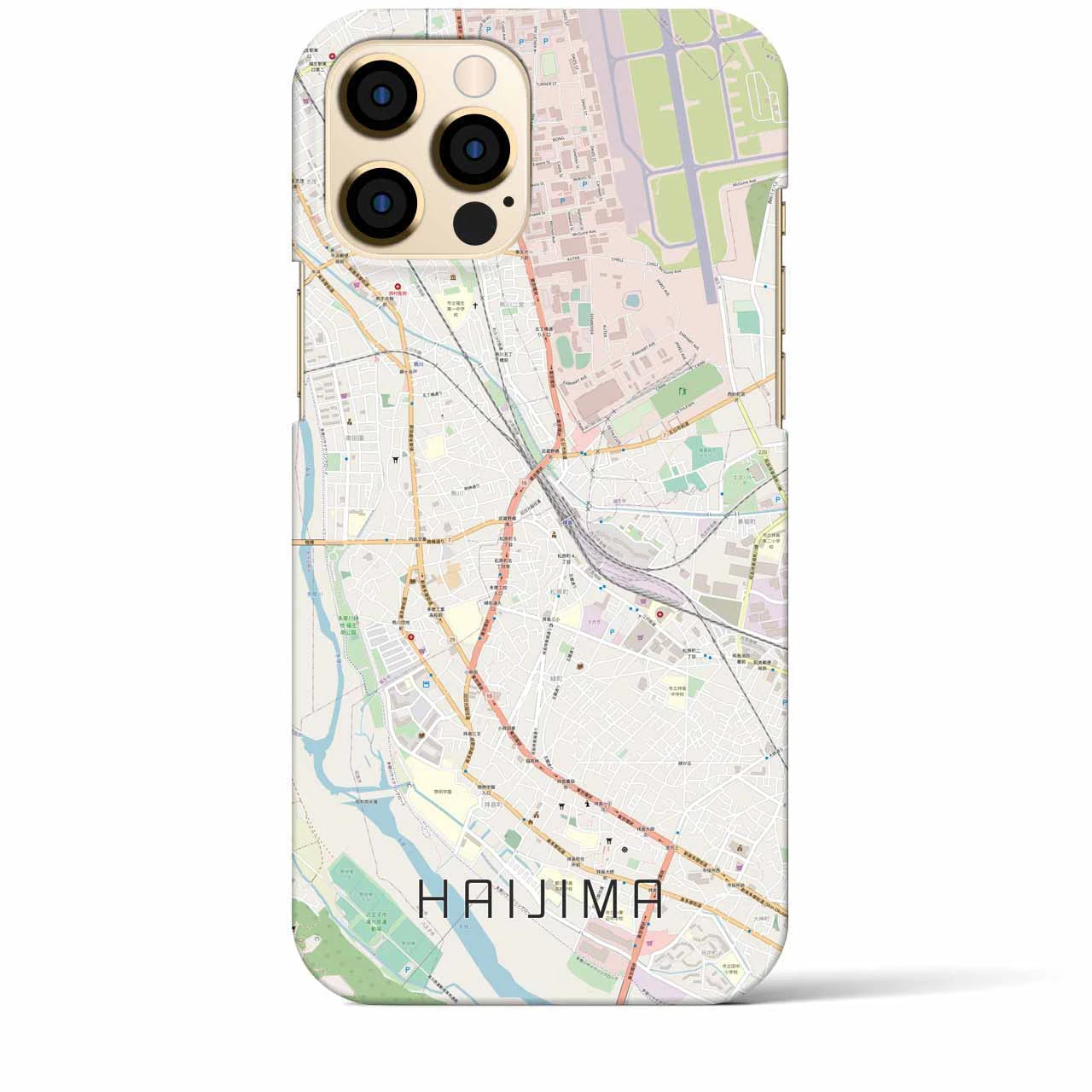 【拝島(東京都)】地図柄iPhoneケース(バックカバータイプ)