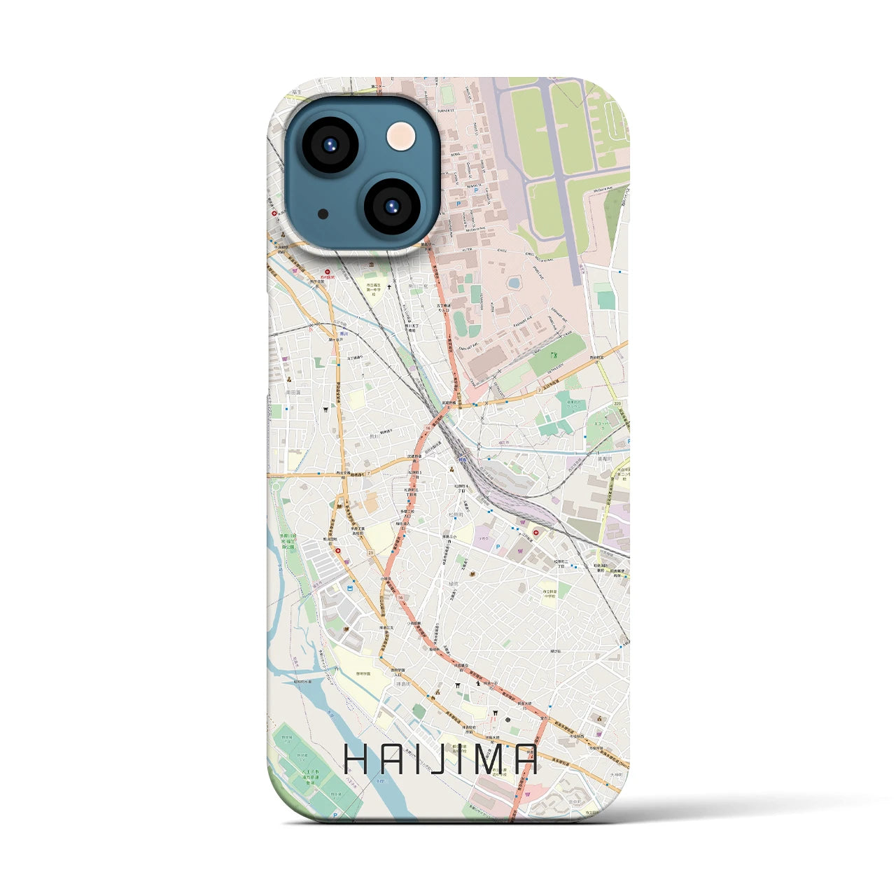 【拝島(東京都)】地図柄iPhoneケース(バックカバータイプ)
