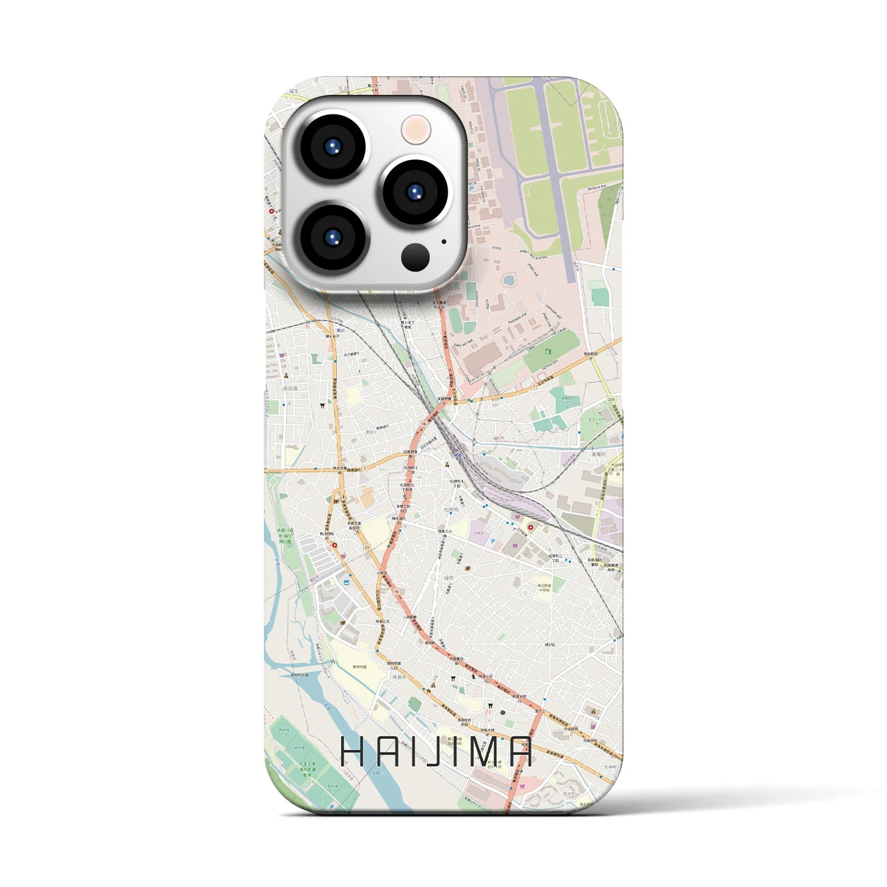 【拝島(東京都)】地図柄iPhoneケース(バックカバータイプ)