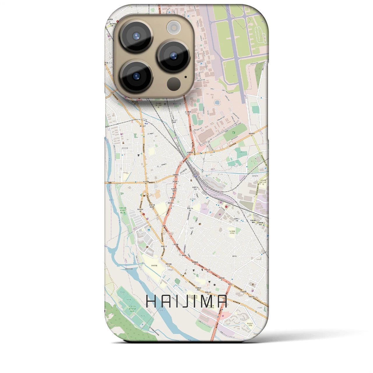 【拝島(東京都)】地図柄iPhoneケース(バックカバータイプ)