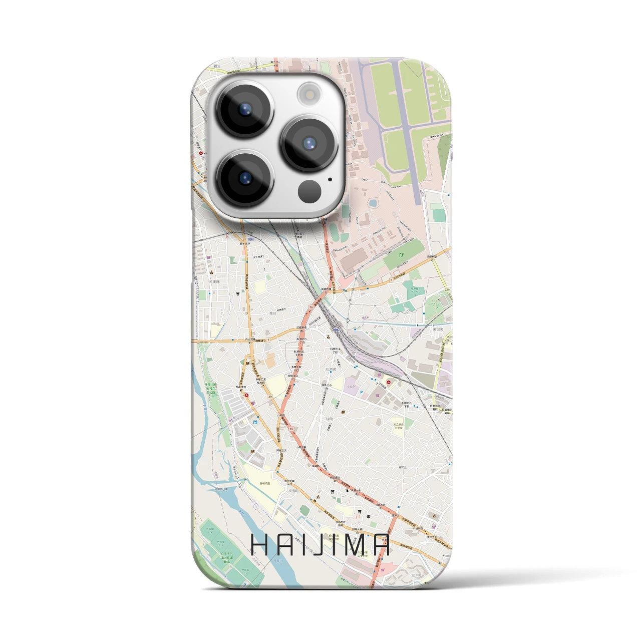 【拝島(東京都)】地図柄iPhoneケース(バックカバータイプ)