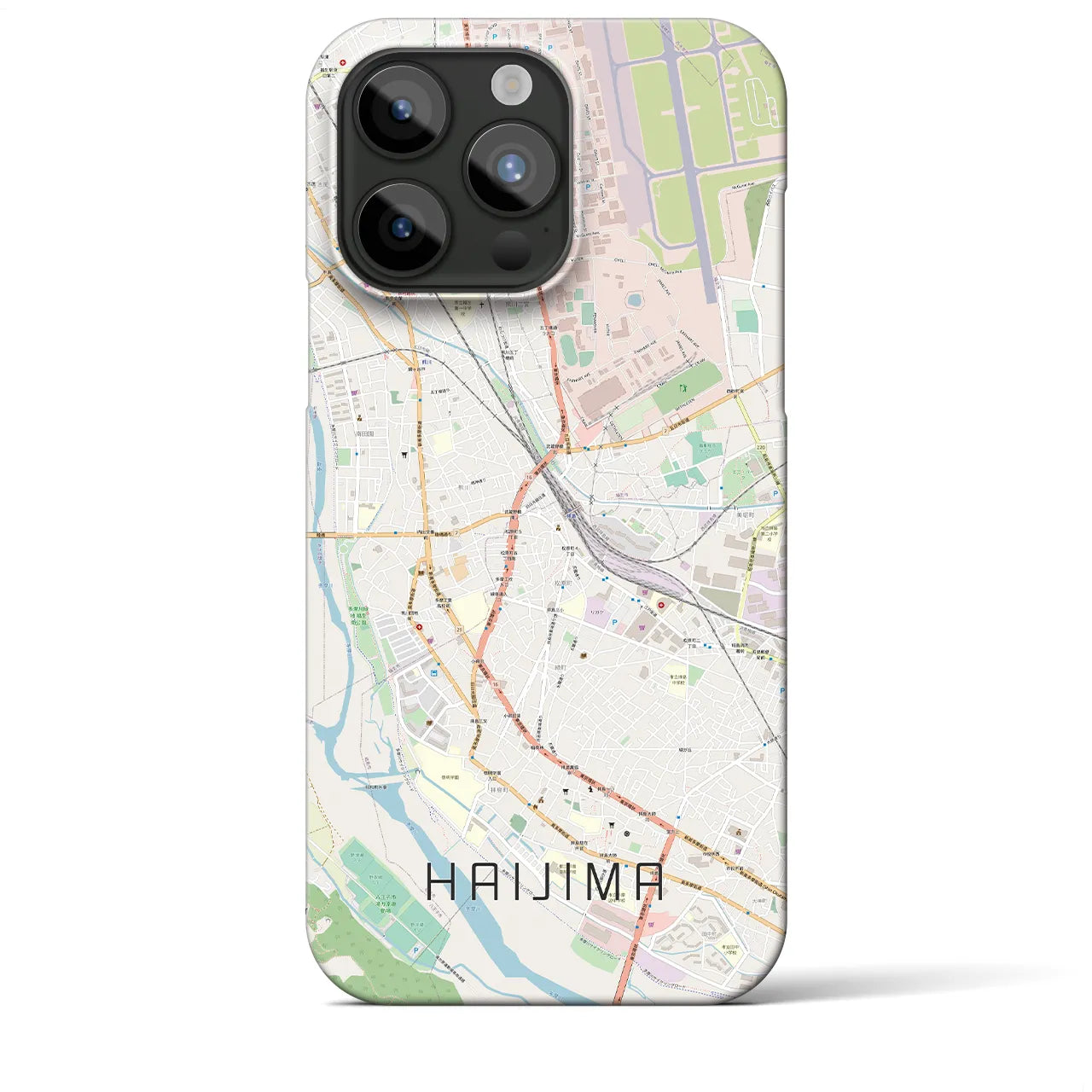 【拝島(東京都)】地図柄iPhoneケース(バックカバータイプ)