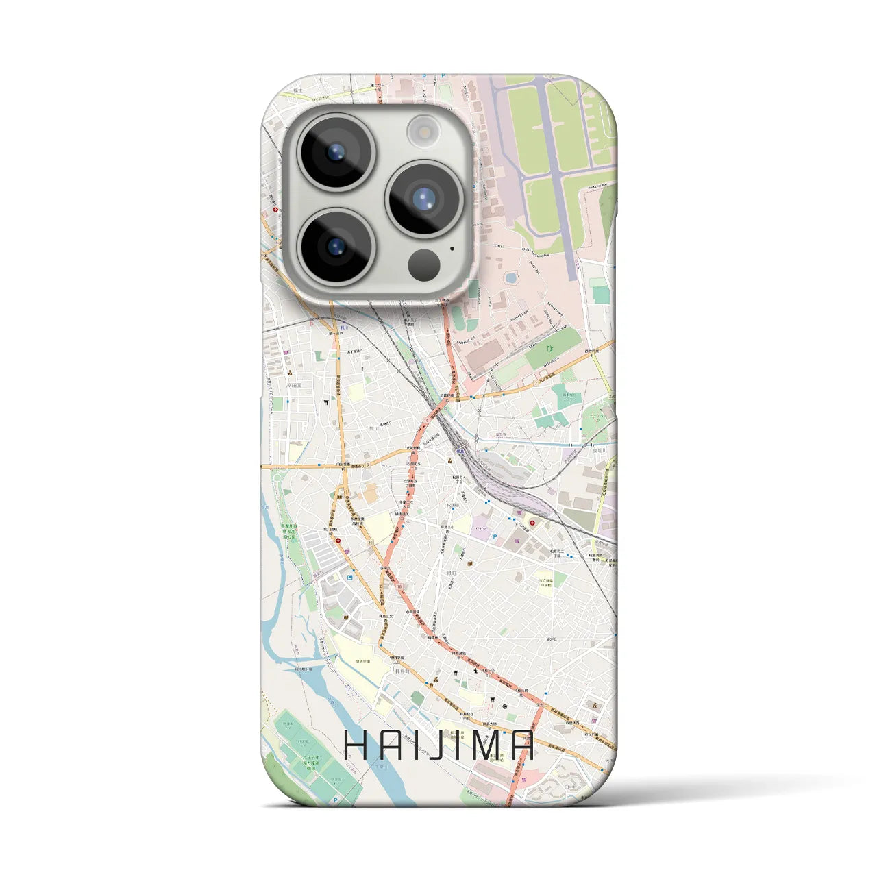 【拝島(東京都)】地図柄iPhoneケース(バックカバータイプ)