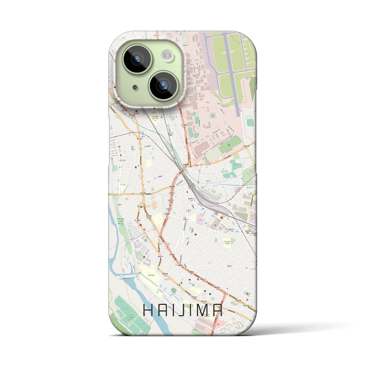 【拝島(東京都)】地図柄iPhoneケース(バックカバータイプ)