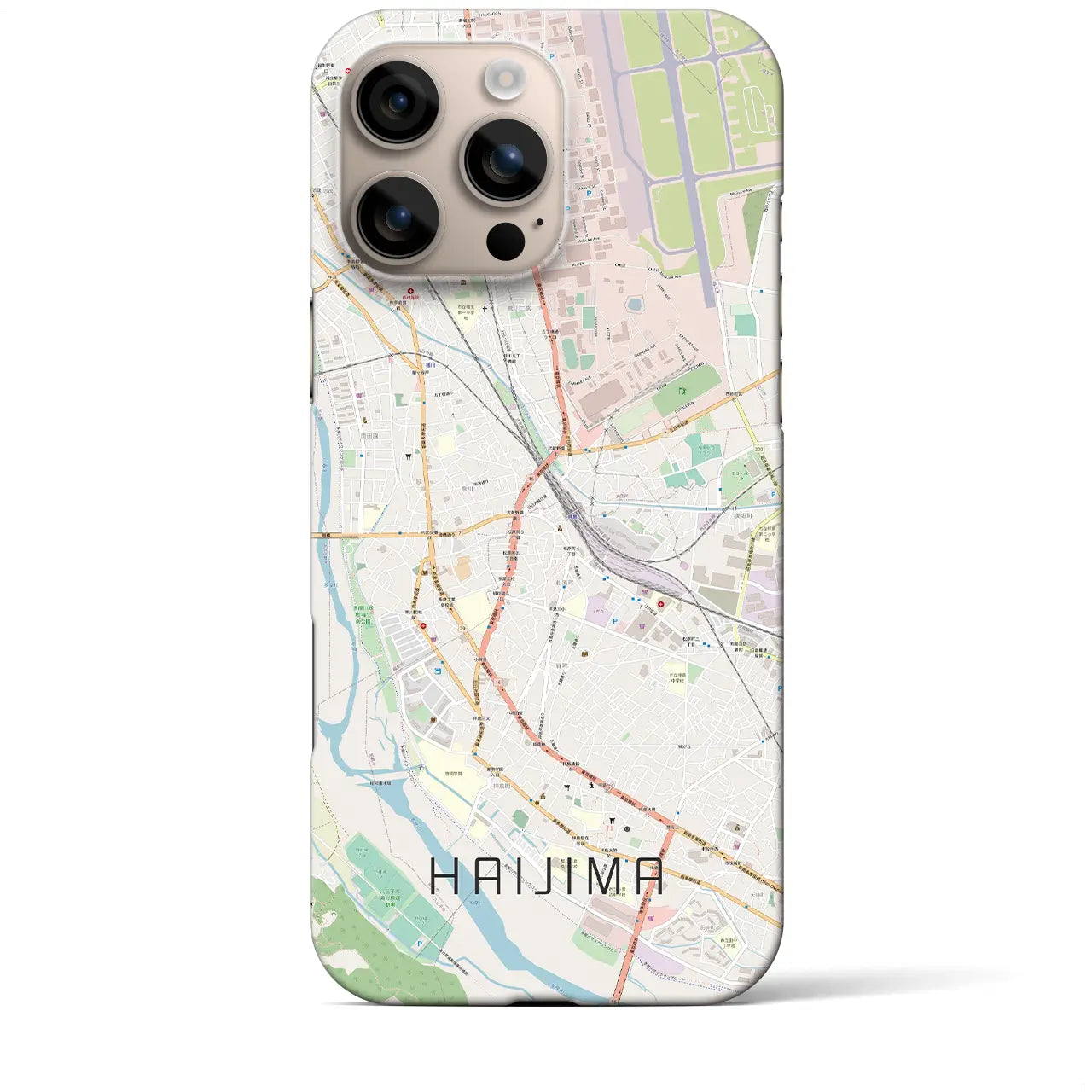 【拝島(東京都)】地図柄iPhoneケース(バックカバータイプ)