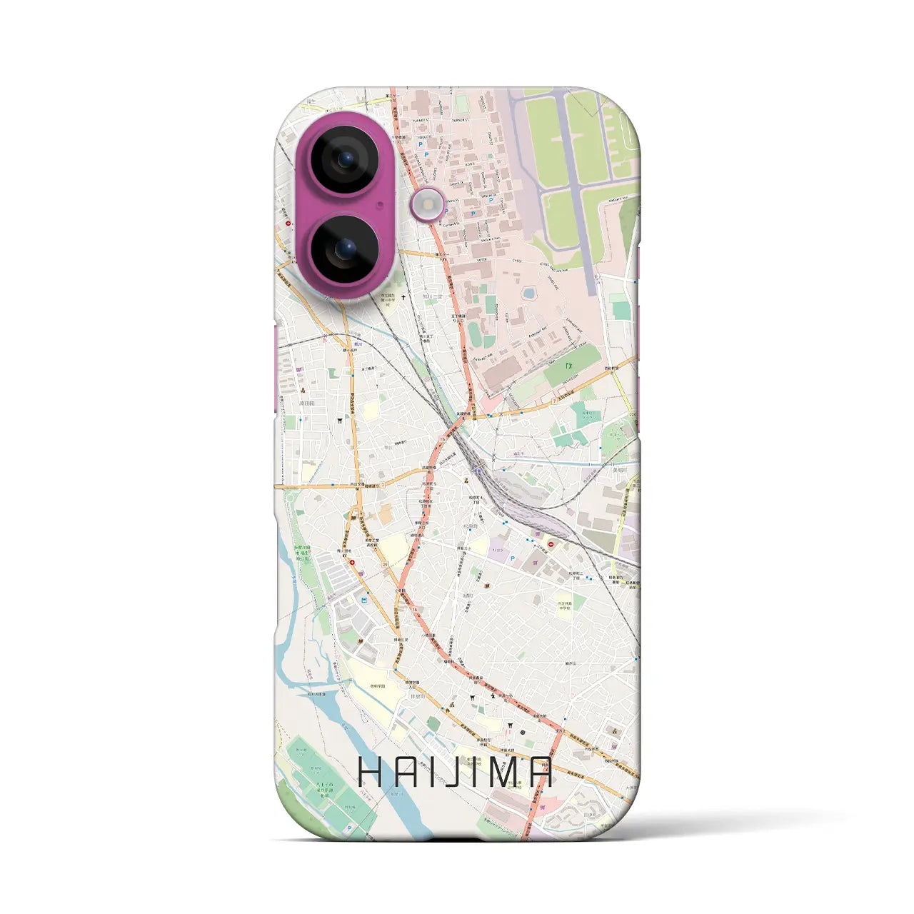 【拝島(東京都)】地図柄iPhoneケース(バックカバータイプ)