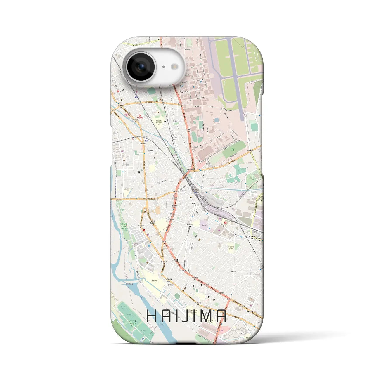 【拝島(東京都)】地図柄iPhoneケース(バックカバータイプ)