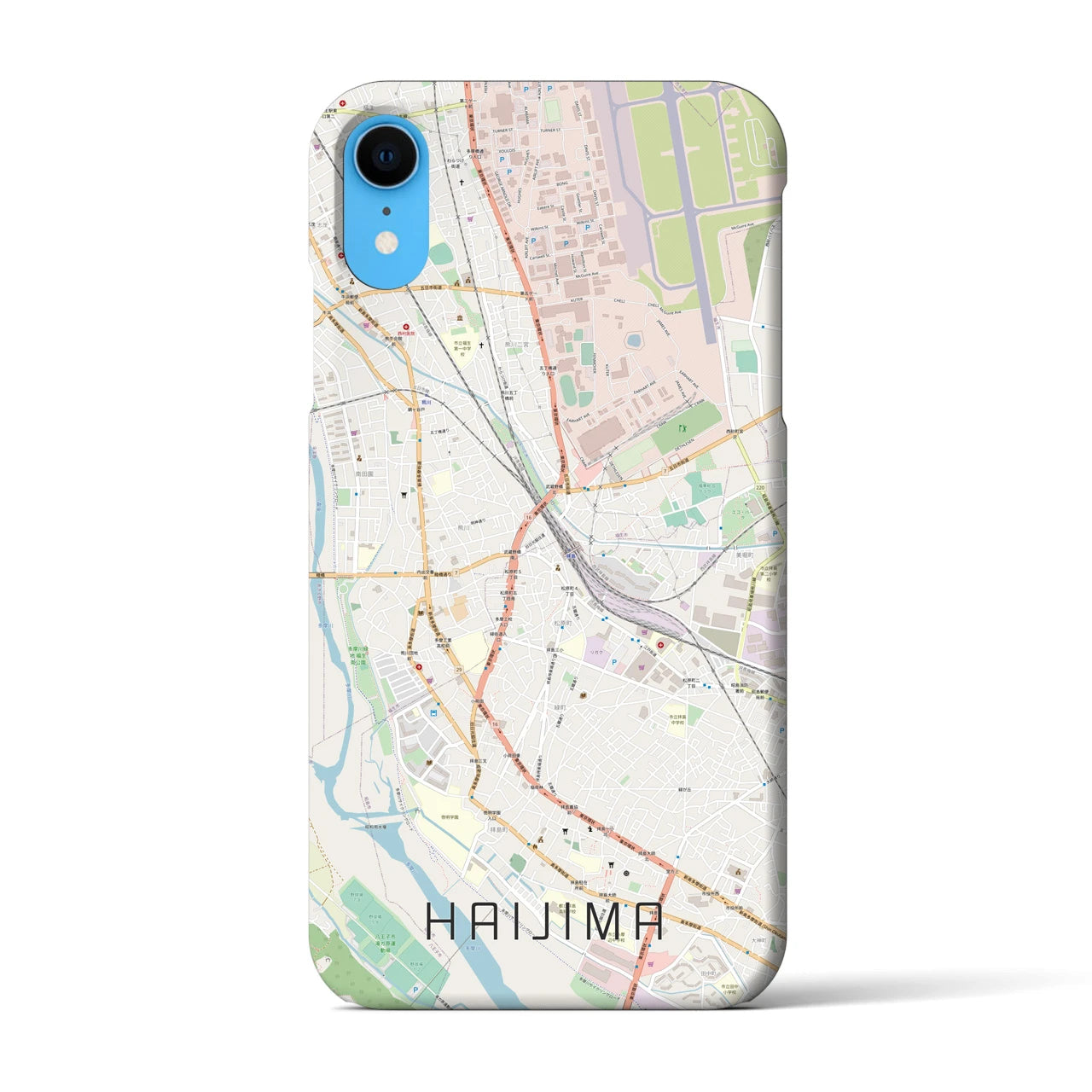 【拝島(東京都)】地図柄iPhoneケース(バックカバータイプ)