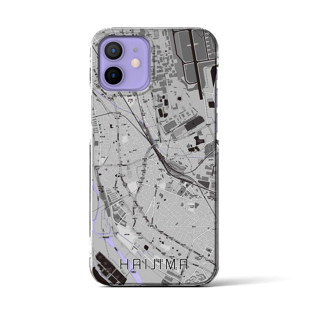 【拝島(東京都)】地図柄iPhoneケース(クリアタイプ)